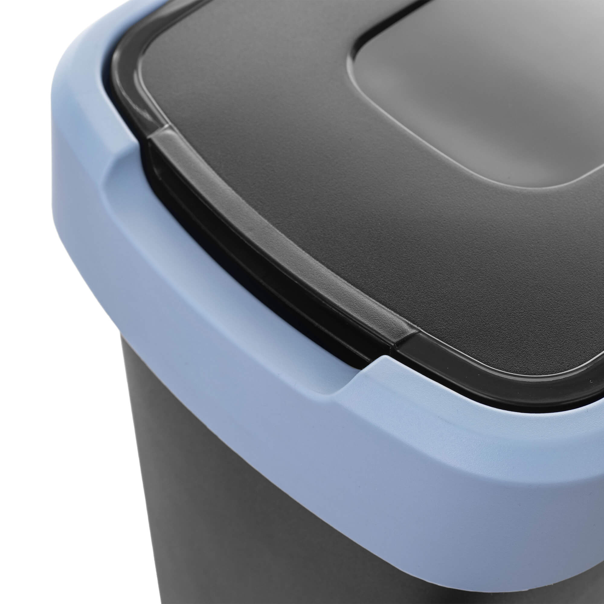 Kosz na śmieci Morin 25L z klapą obrotową czarno-niebieski