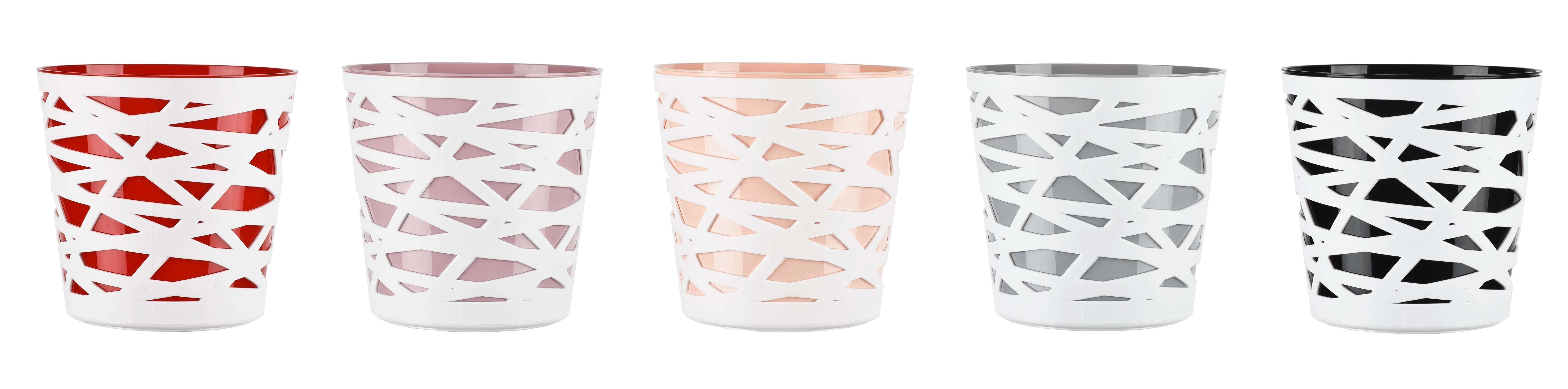 Doniczka z wkładem Rusio 15 cm, czerwona