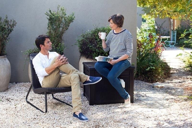 Skrzynia ogrodowa Keter Cube 280L, brązowa