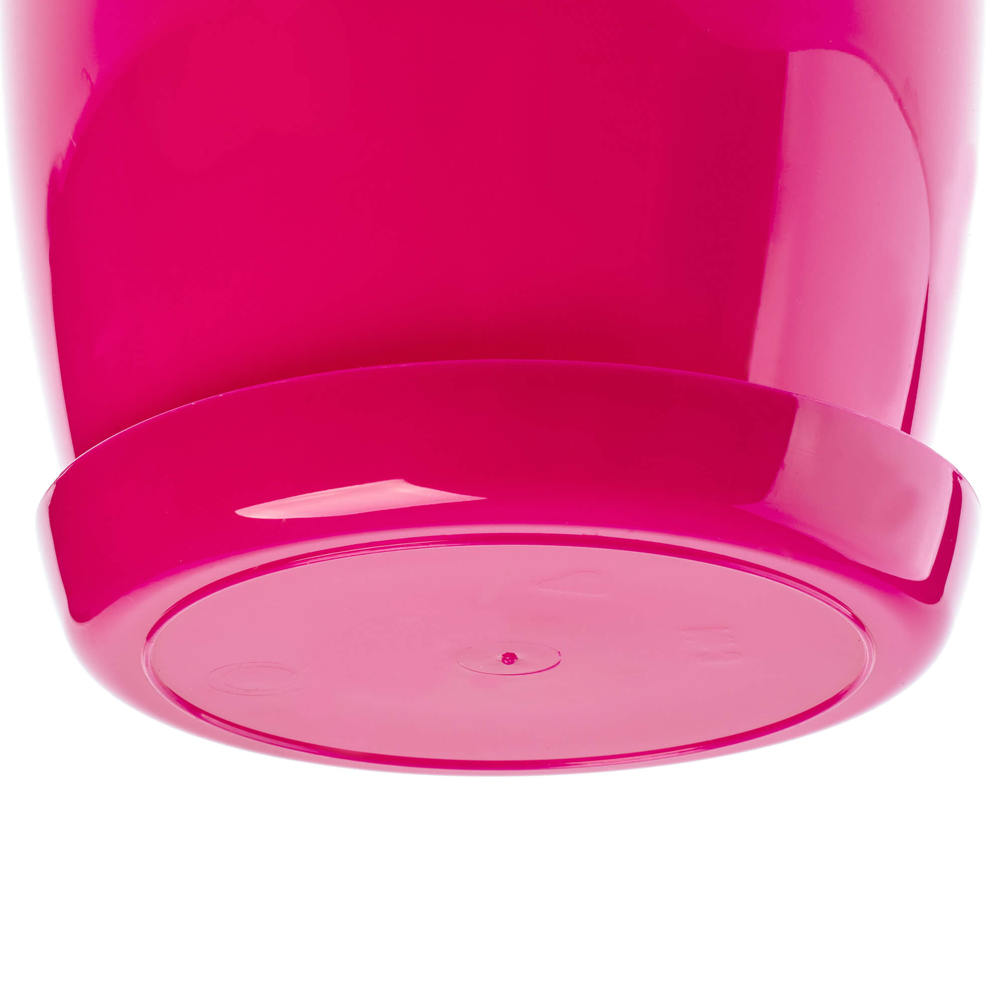 Doniczka na kwiaty z podstawką 14 cm, różowa