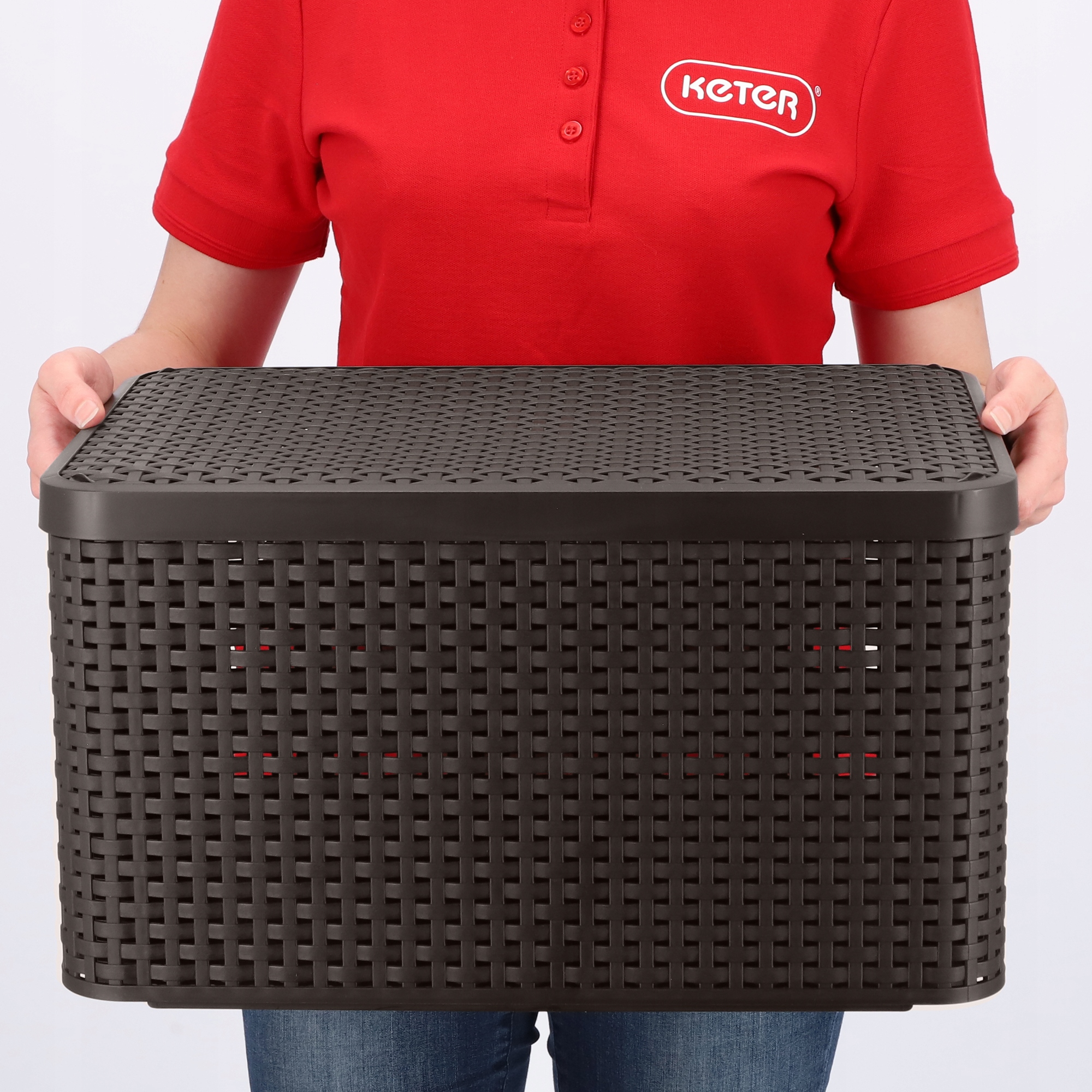 Pojemnik z pokrywą 30L Curver Style, brązowy
