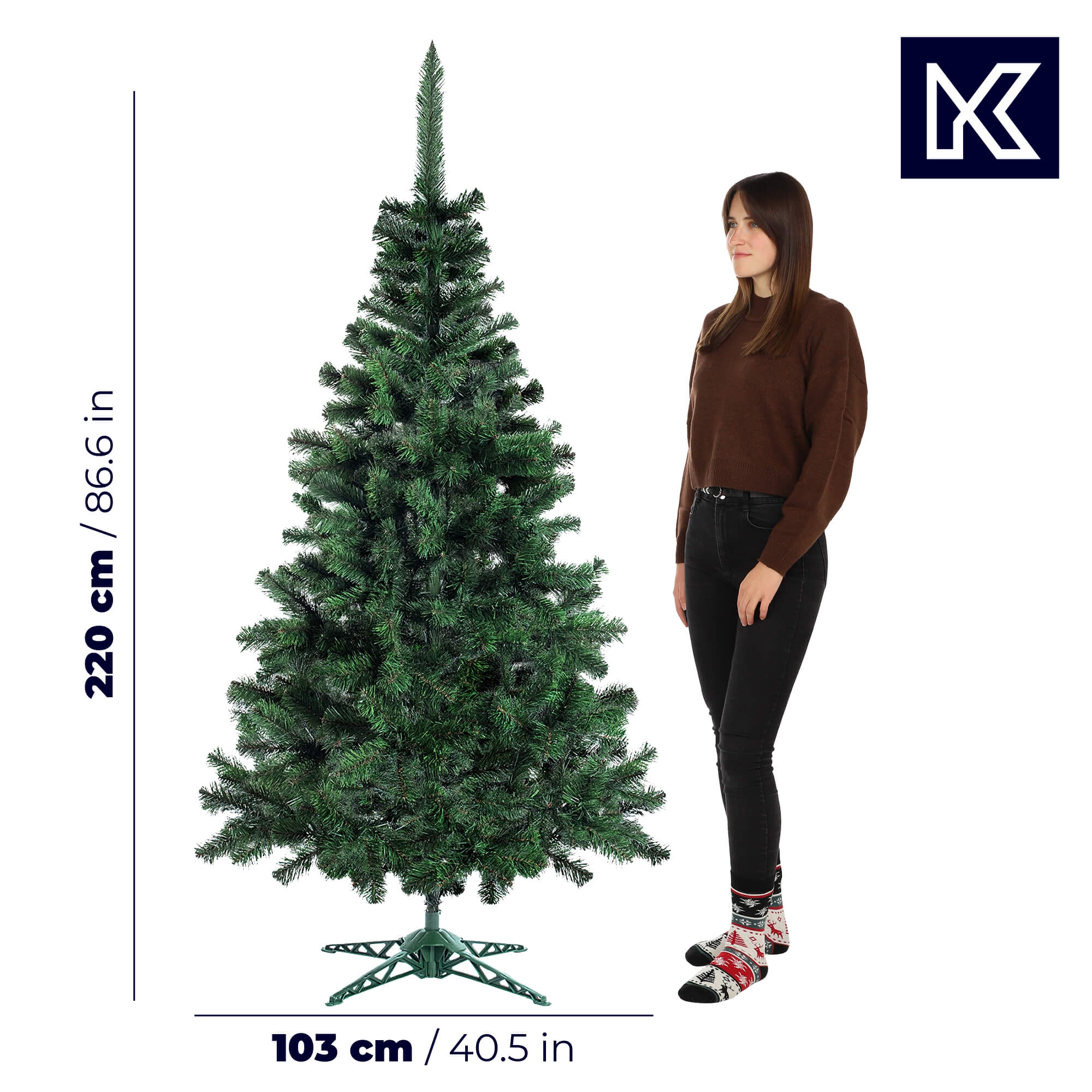 Choinka sztuczna Jodła 220 cm z podstawką