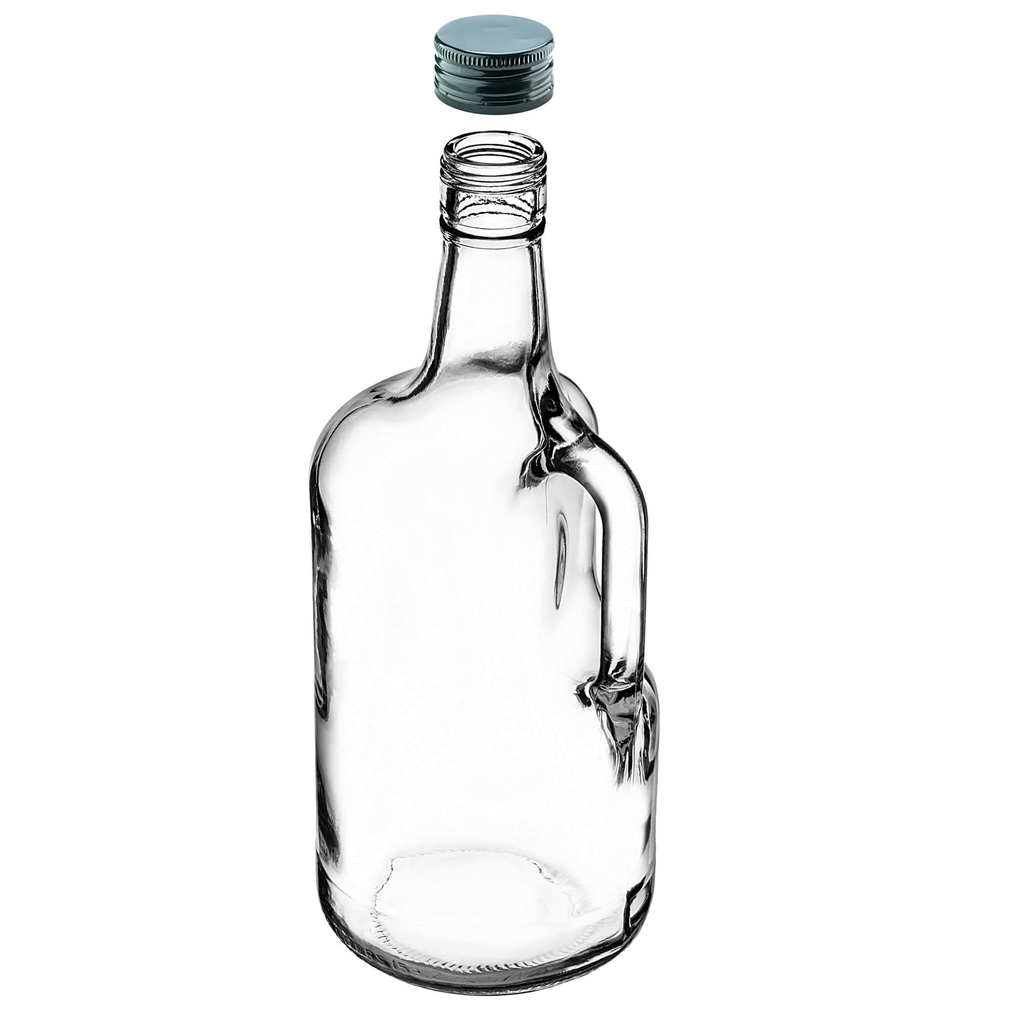 Szklana butelka z uchem Boude 1750ml z zieloną zakrętką 1 szt.