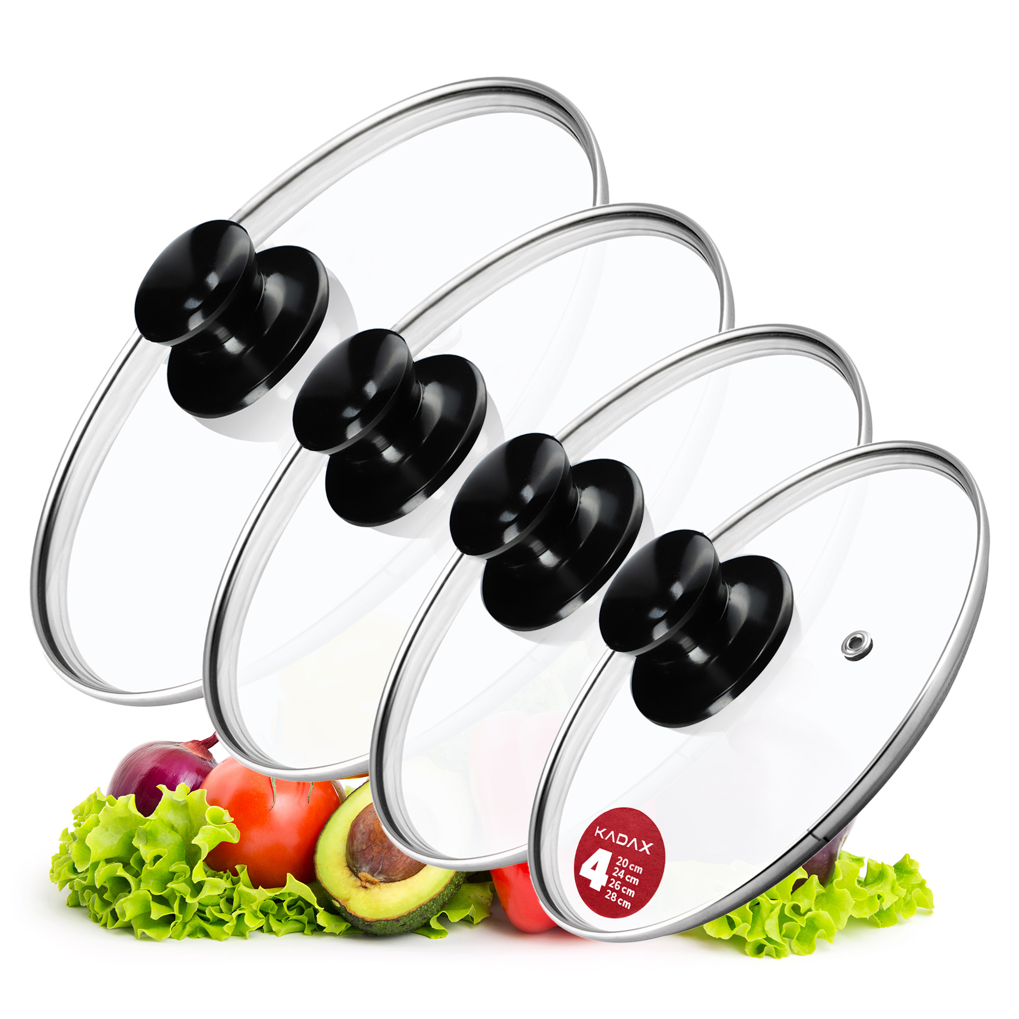 Zestaw pokryw żaroodpornych Caserta 20,24,26,28 cm