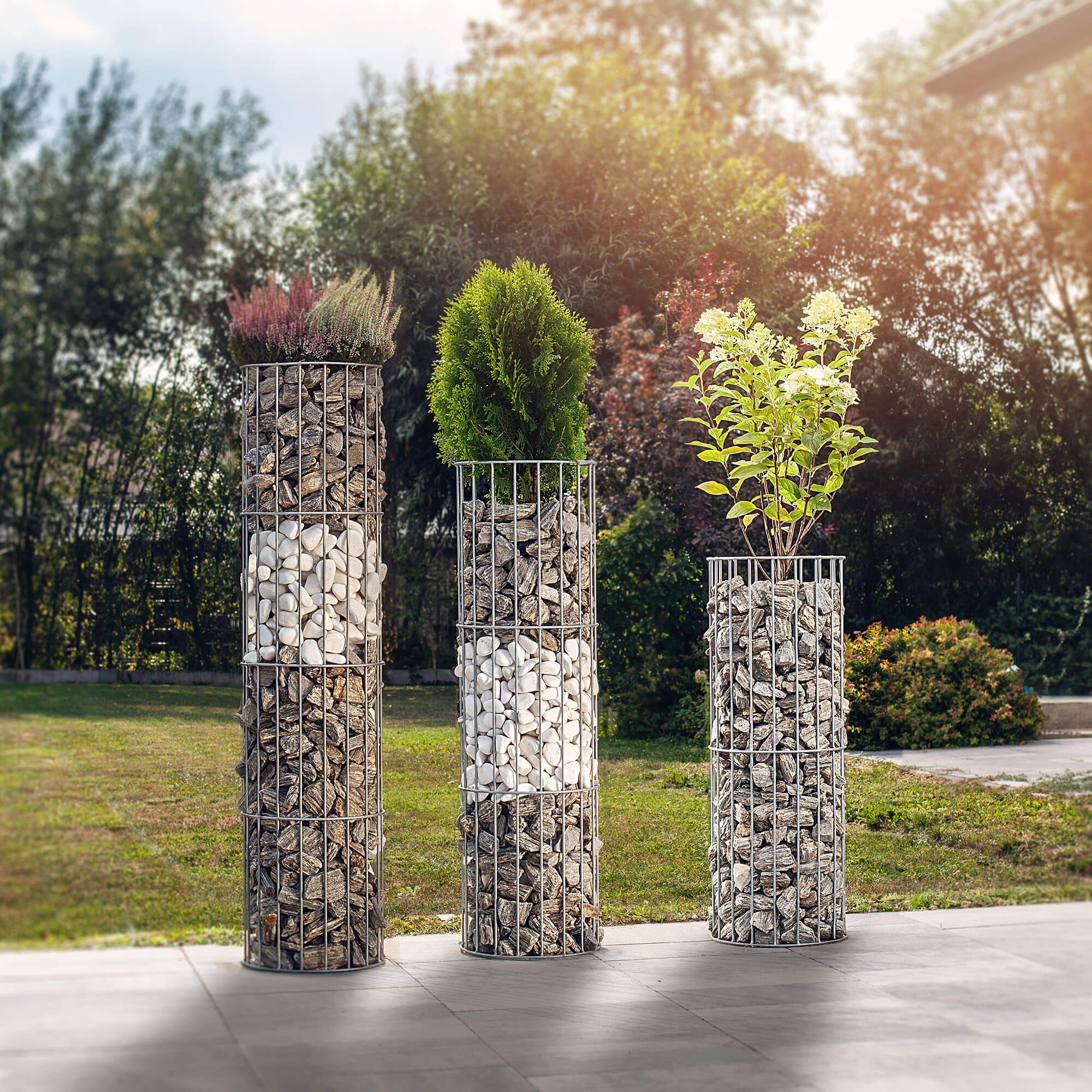 Pergola ogrodowa słup Kanny 120 x 29 cm, srebrna