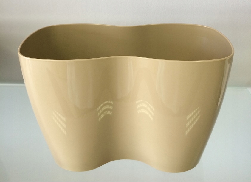 Doniczka do storczyków podwójna Fermo 15 x 23 cm, beżowa