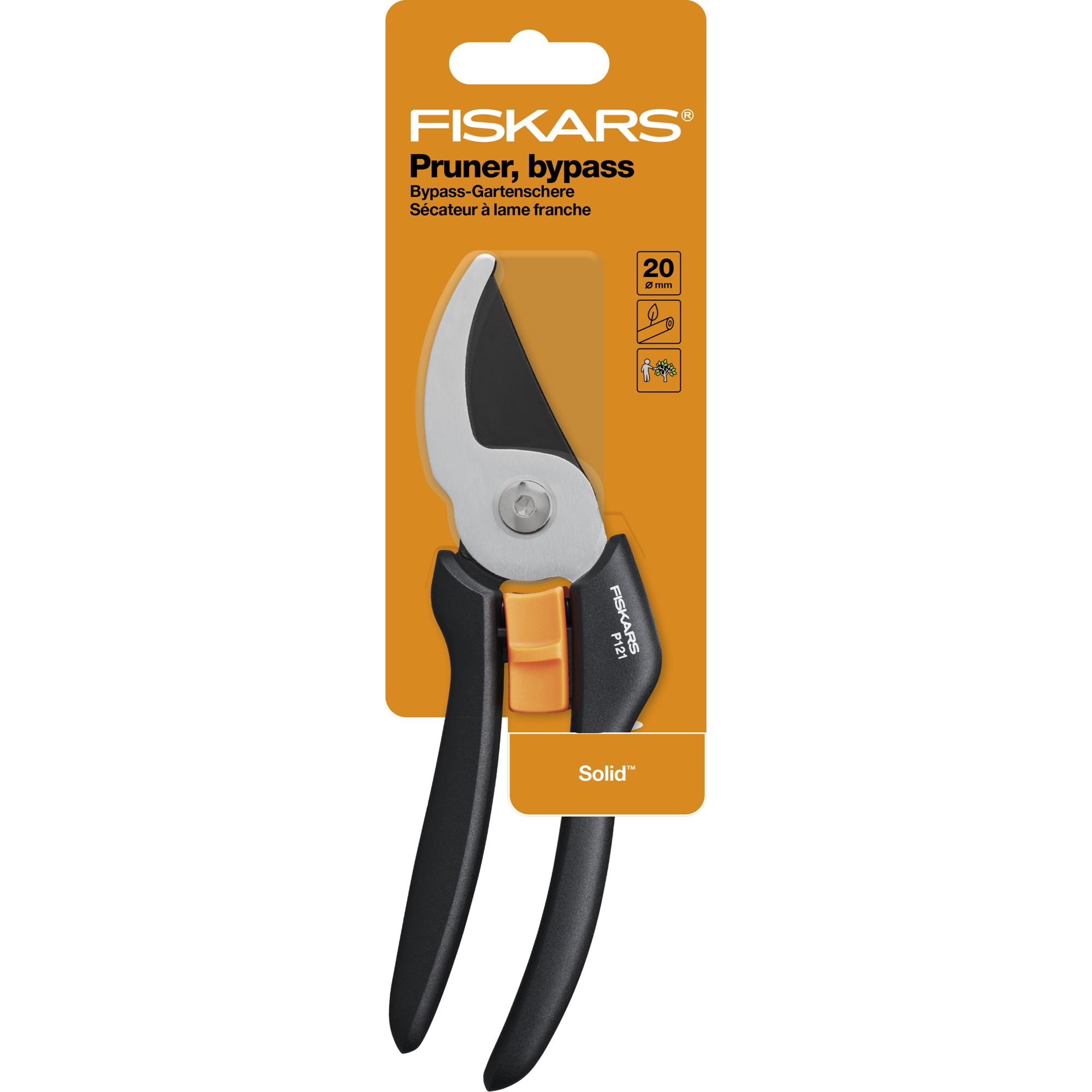 Fiskars 1057160 Solid Sekator nożycowy (P121) 