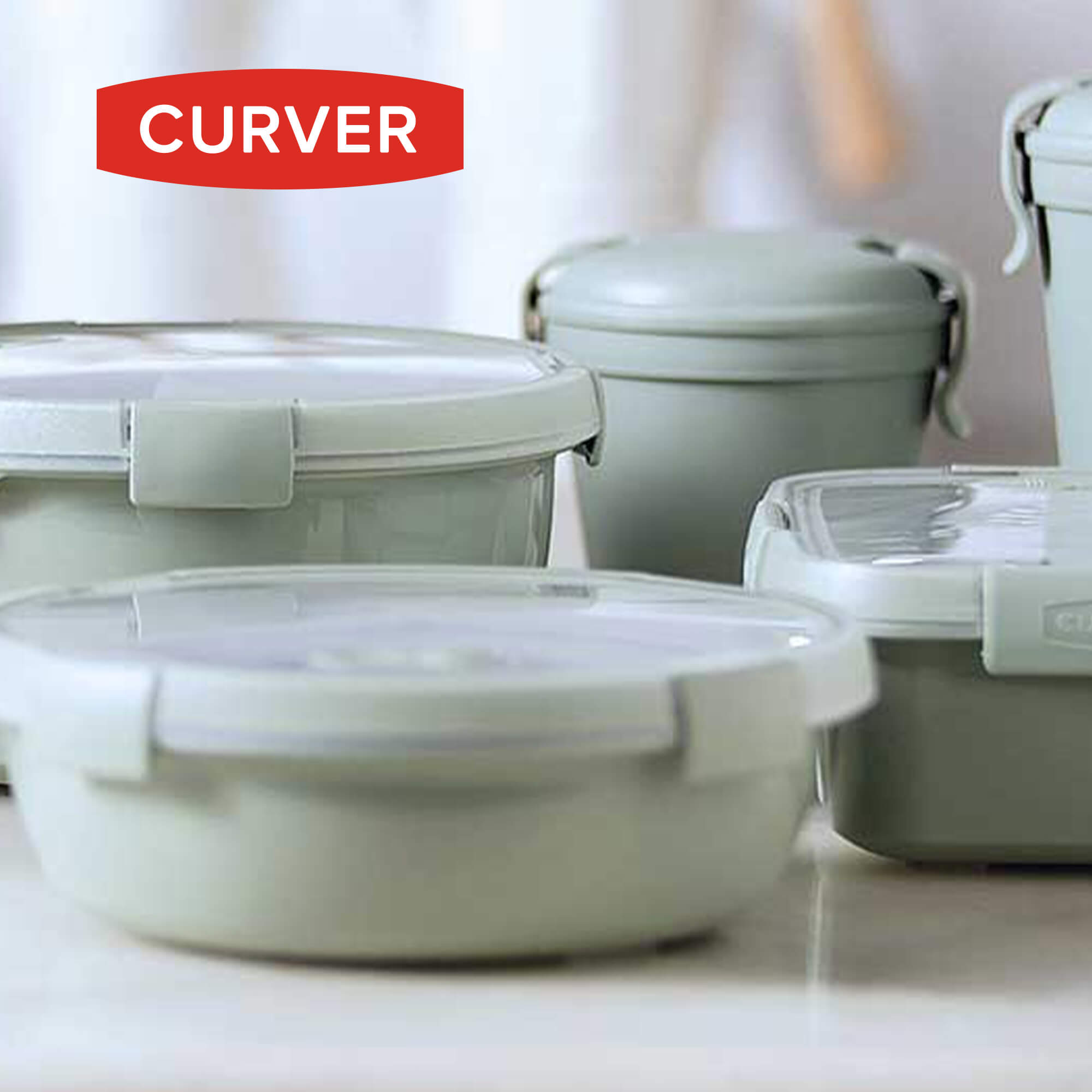 Pojemniki na żywność Curver Eco zielone 4 szt.