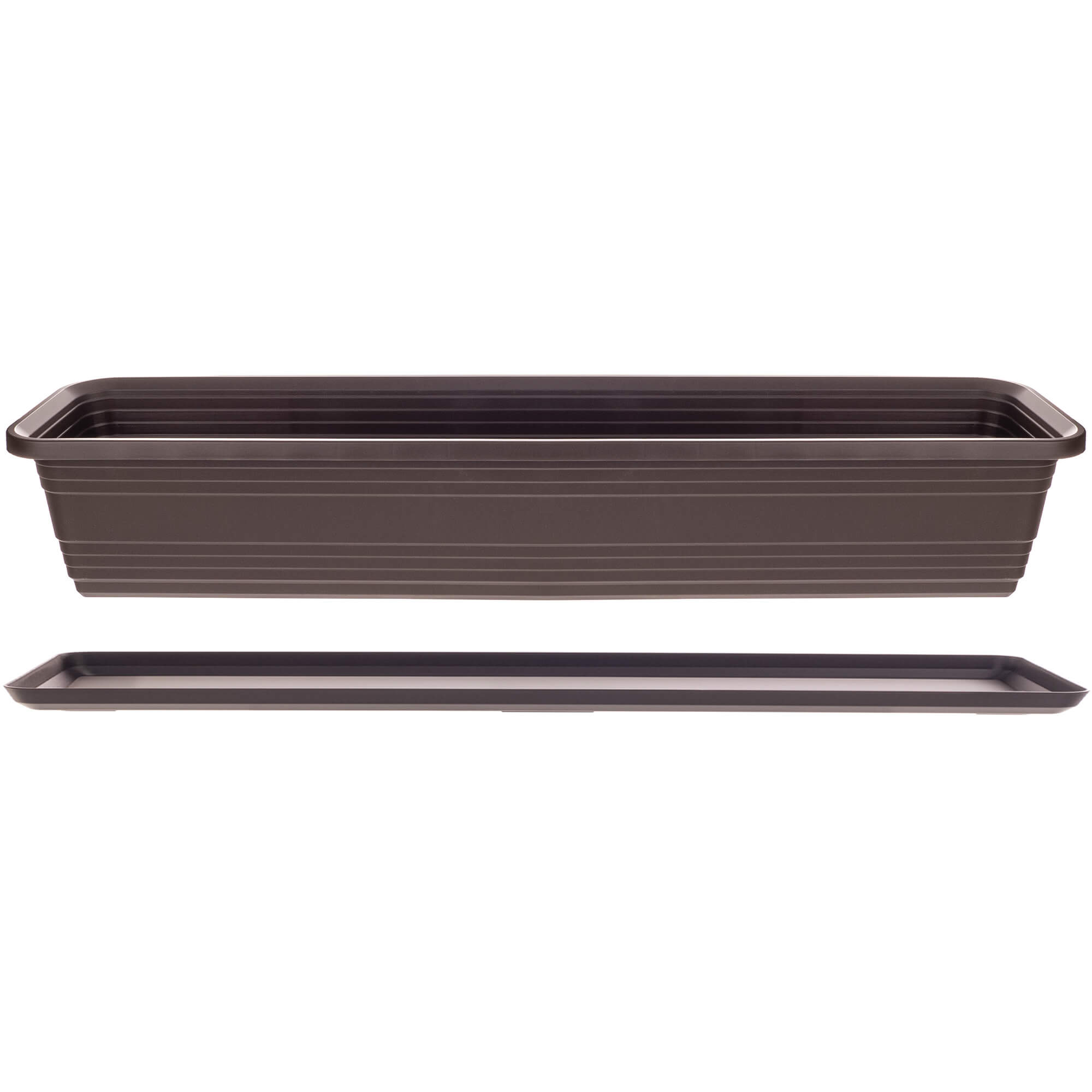 Skrzynka balkonowa z podstawką Paulin 80cm mokka