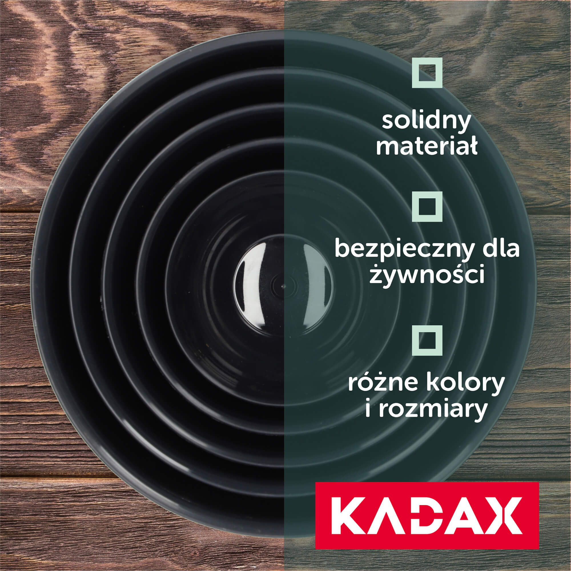Plastikowa miska kuchenna Musano 1L, antracytowa