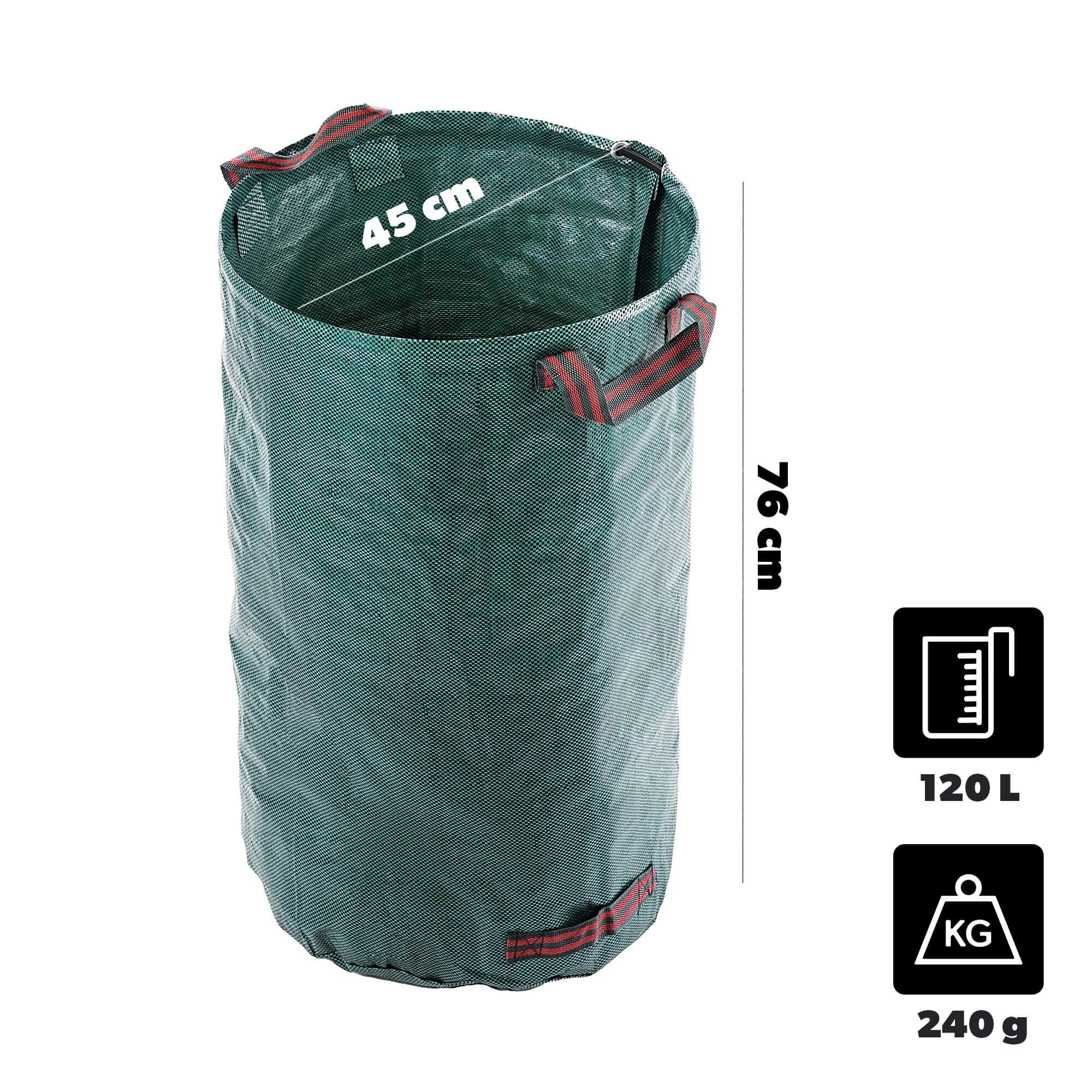 Składany kosz ogrodowy Montbard 120L zielony