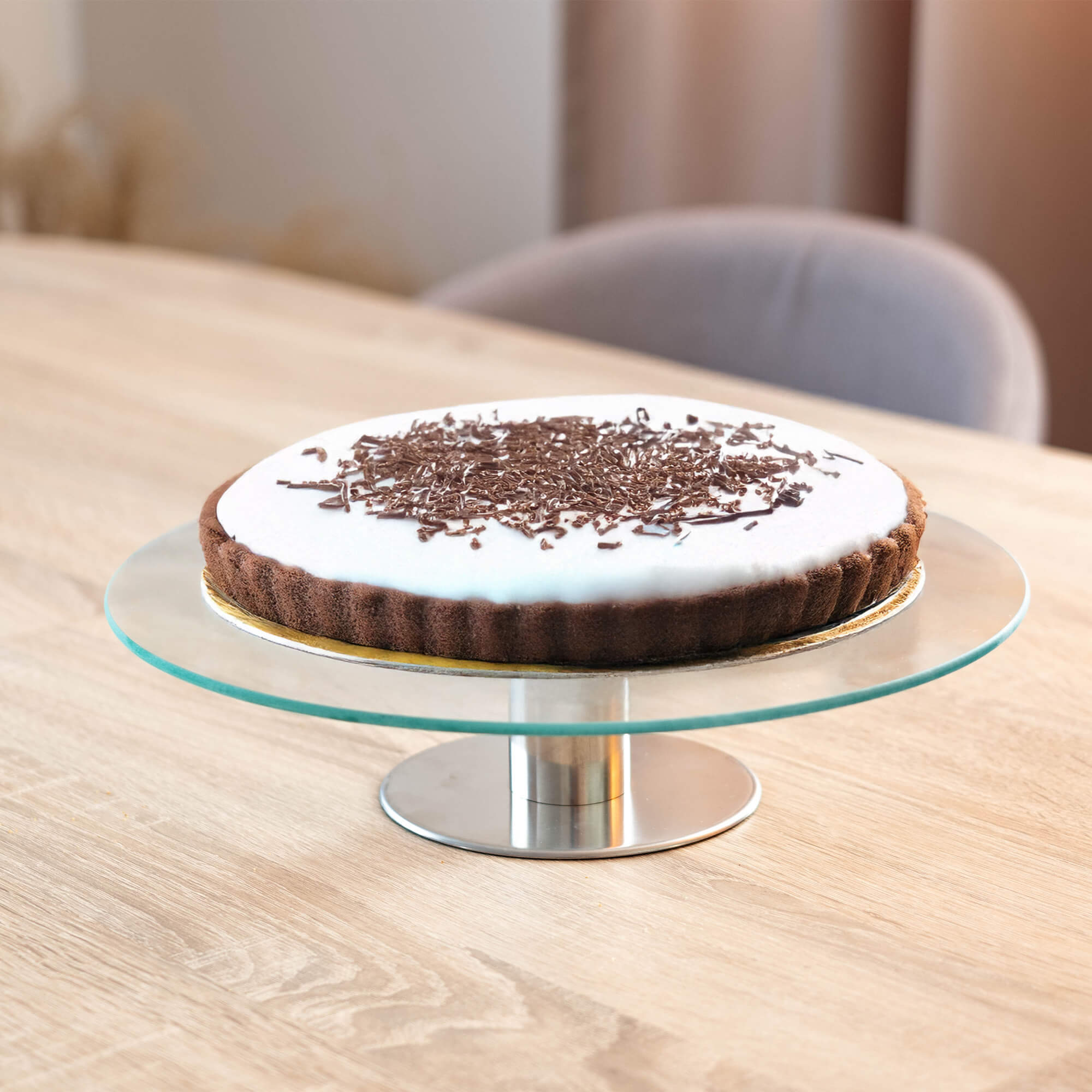 Patera obrotowa do tortów Tropea 28 cm szklana