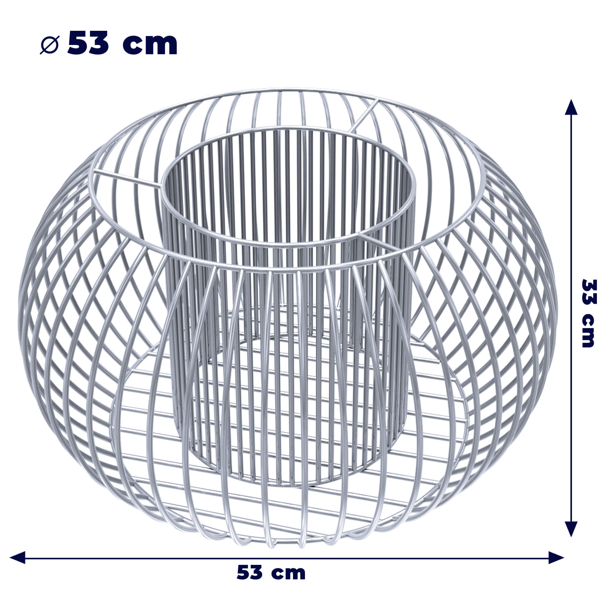 Donica stalowa Valle gabionowa 33 x 53 cm