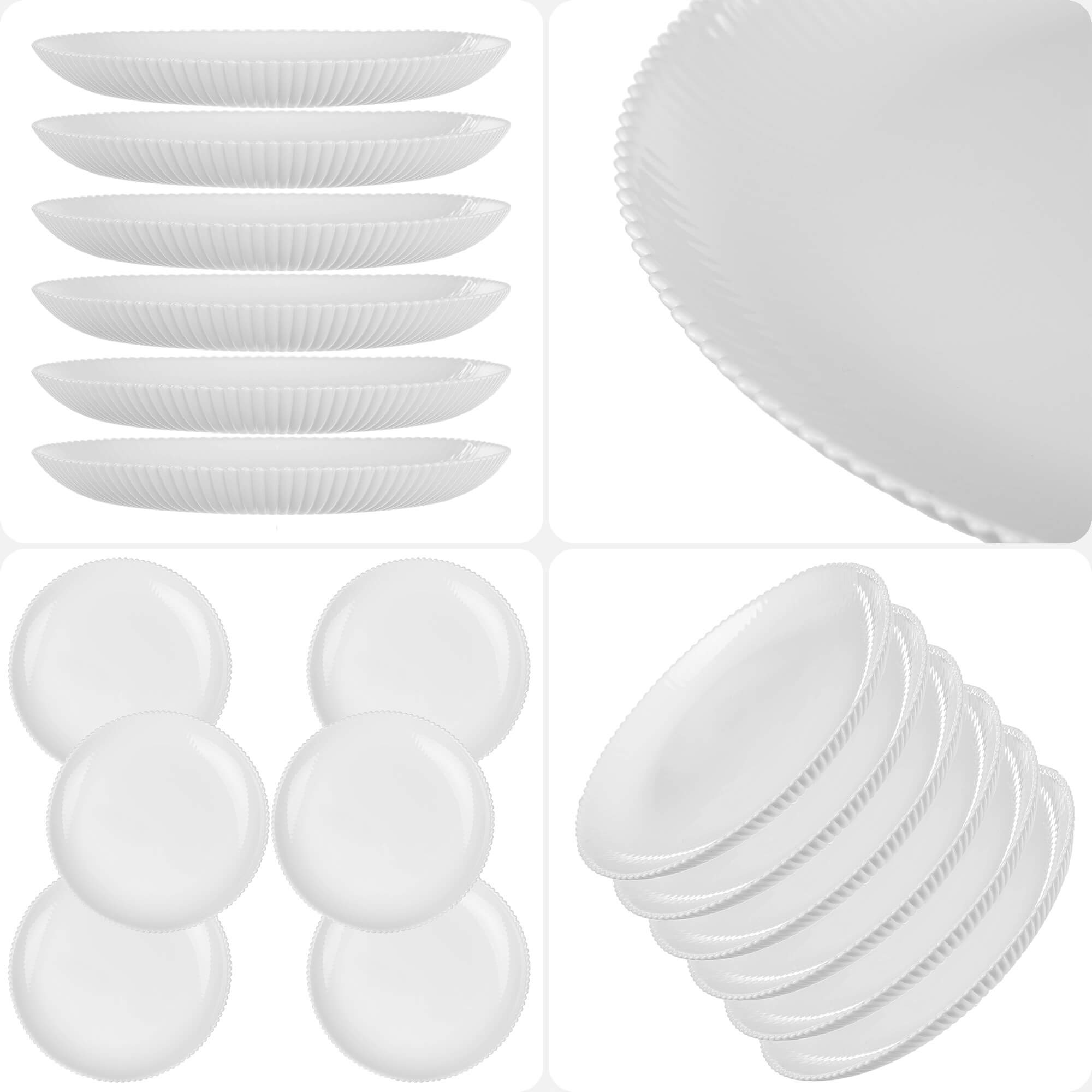 Talerz deserowy Regno 19 cm biały 6 szt.