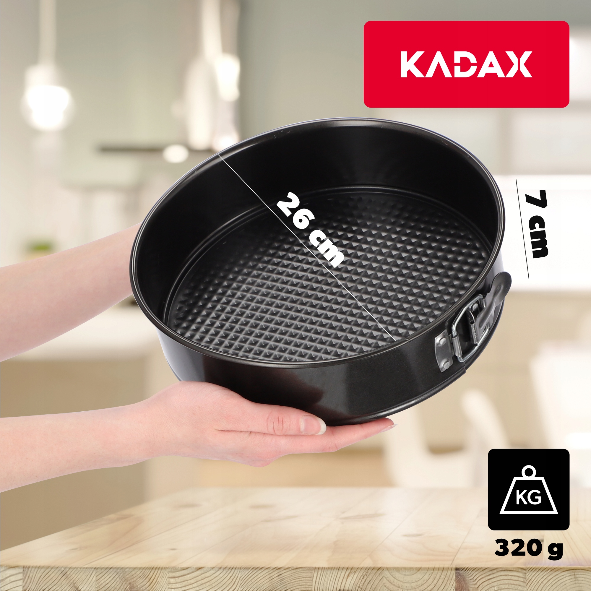 Tortownica okrągła Lodi 26 x 7 cm, czarna