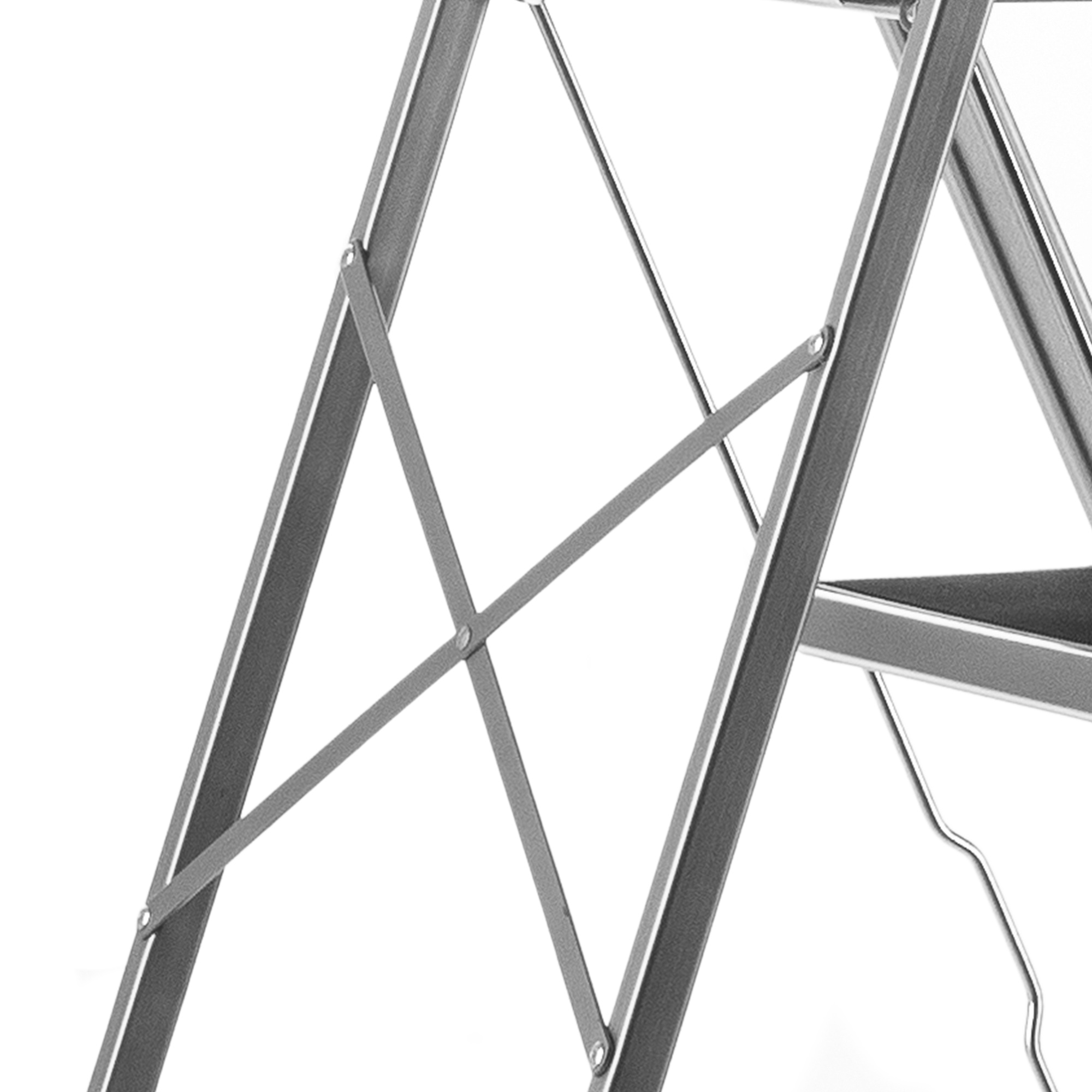 Drabinka aluminiowa Borne 2 stopnie, srebrna