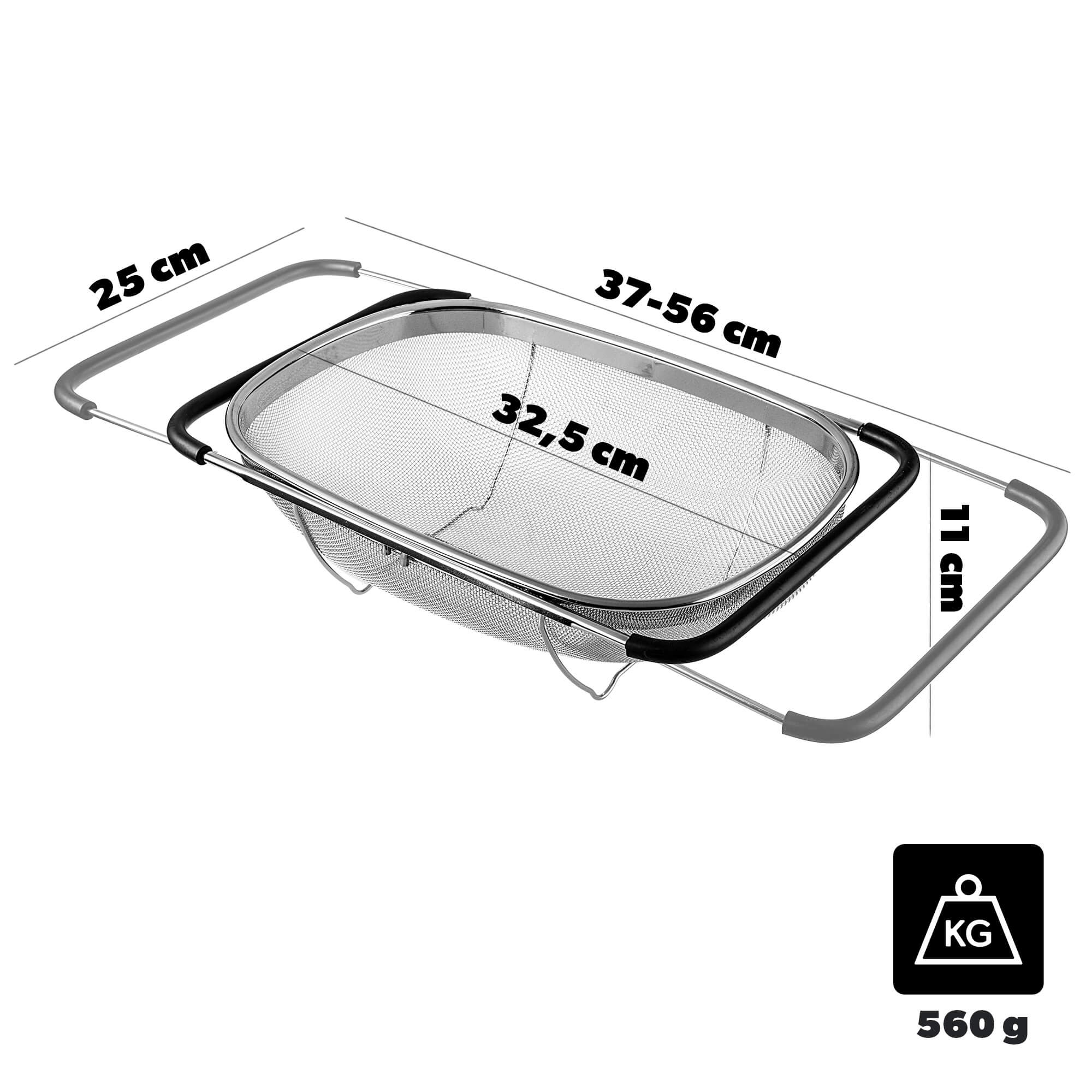 Stalowe sitko do zlewu Remo 32.5 x 25 x 11 cm