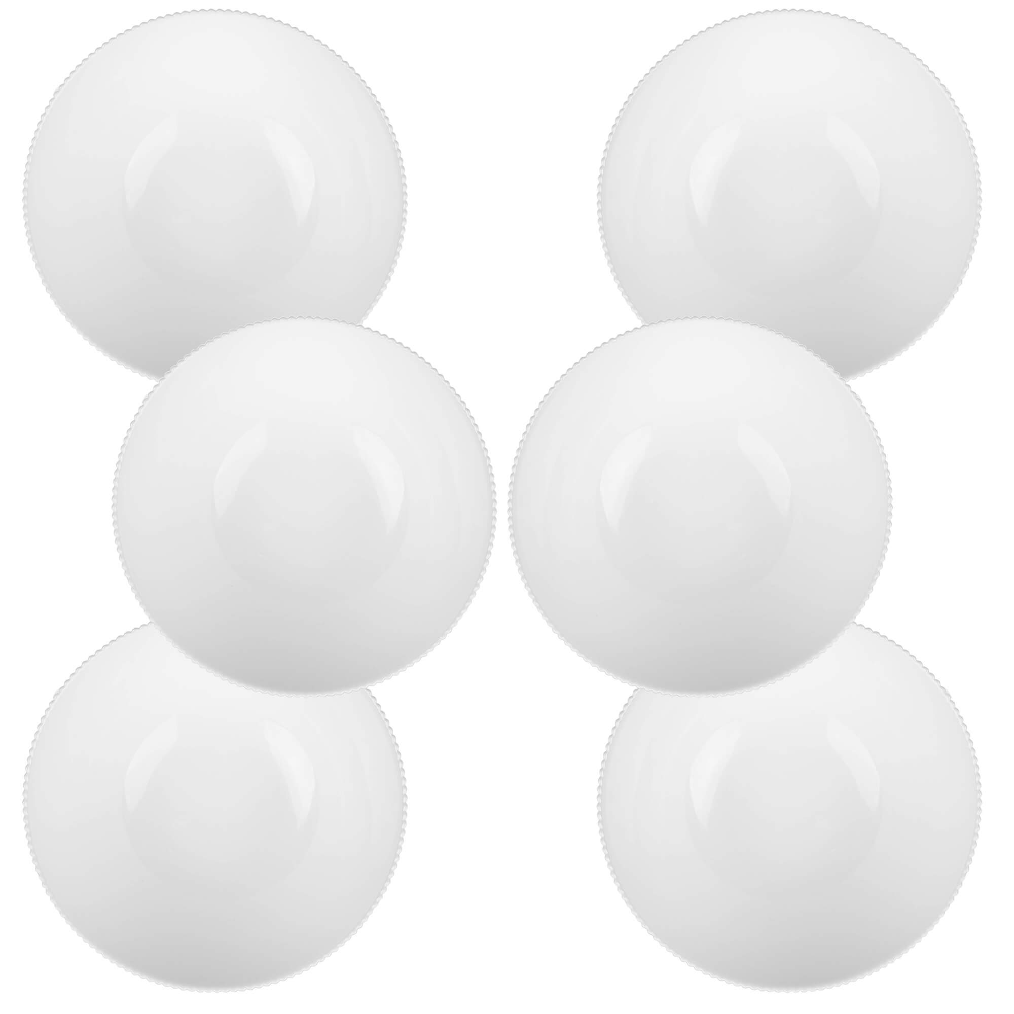 Salaterka szklana Regno 20.3 cm biała 6 szt.