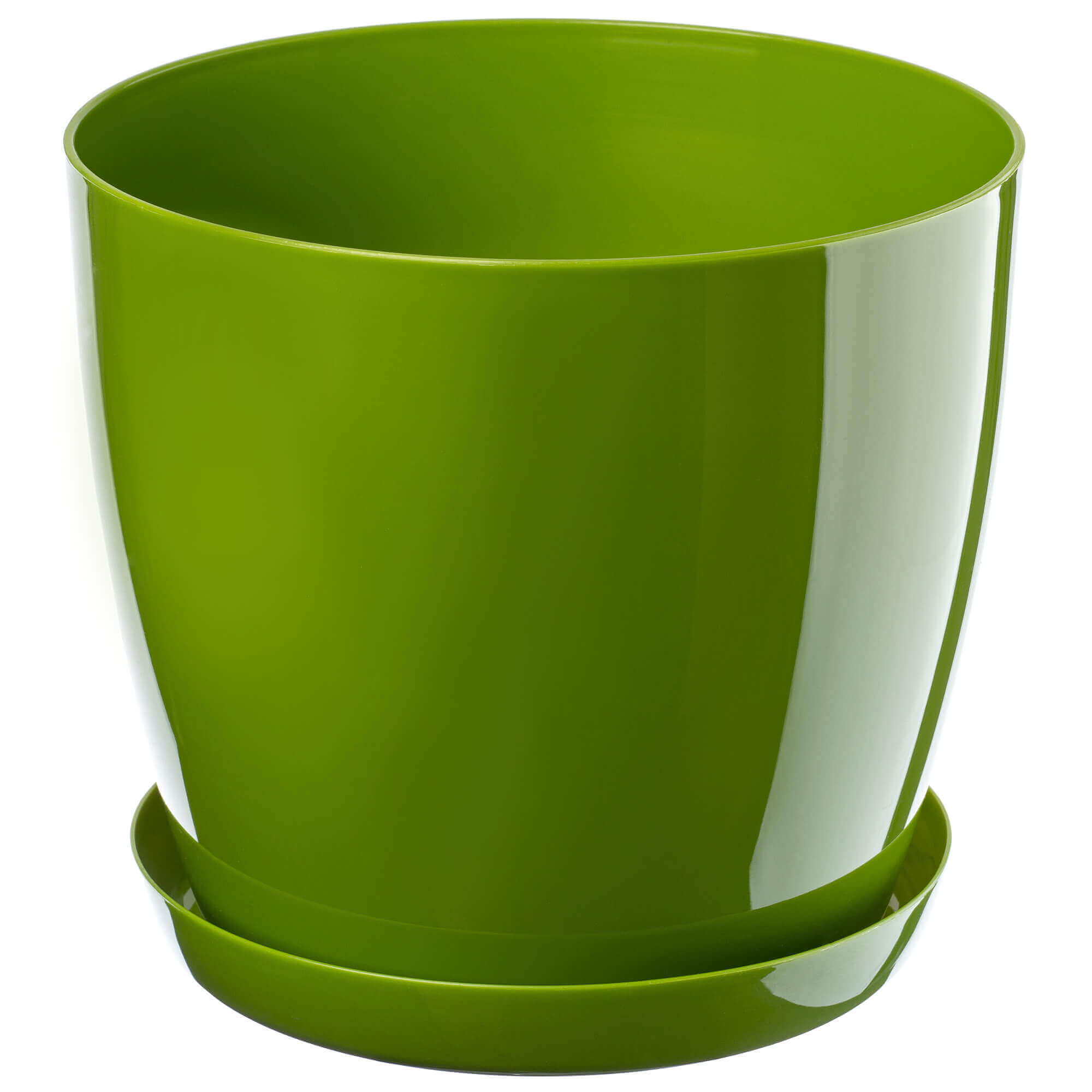 Doniczka Agen z podstawką 28 cm, zielona