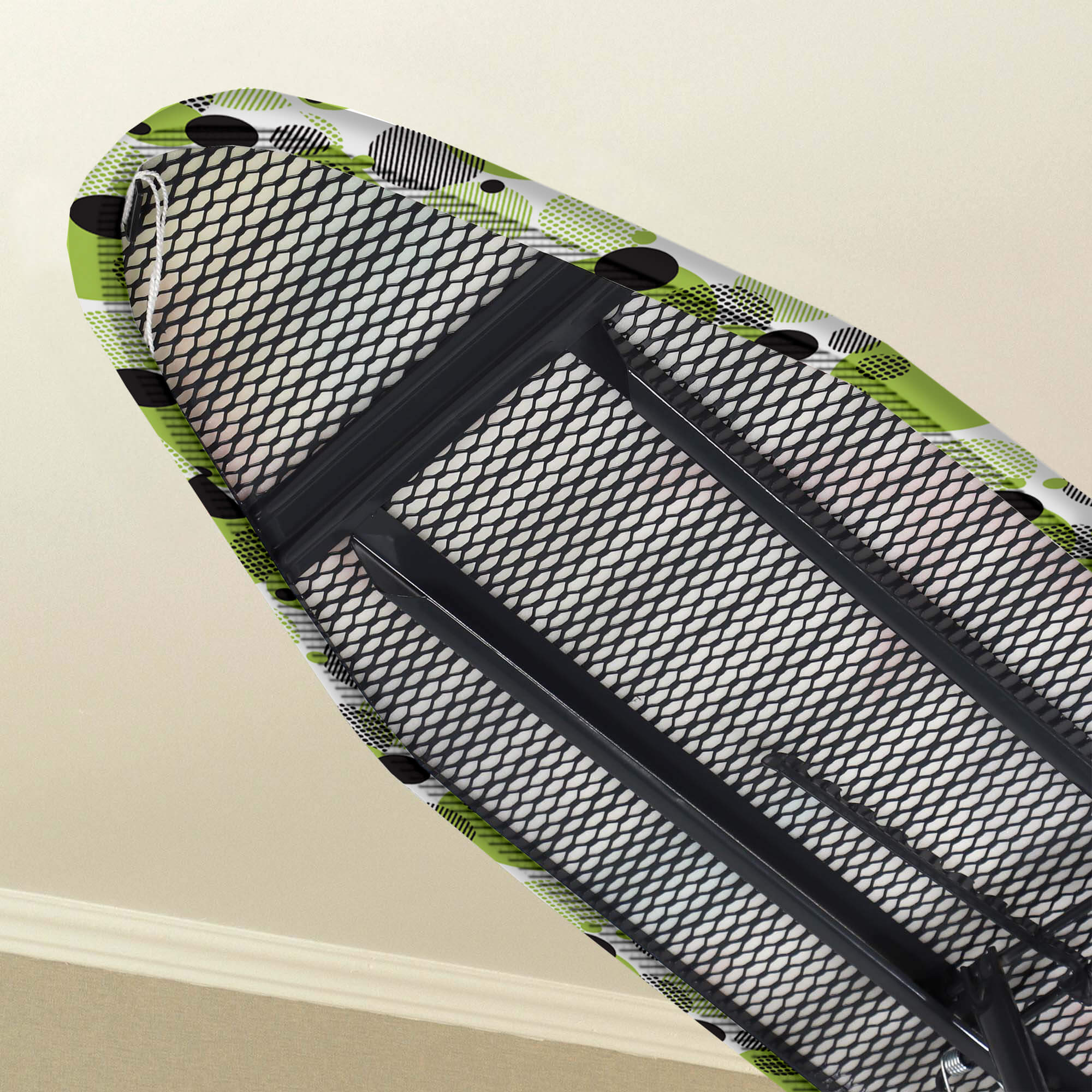 Deska do prasowania Rianico 130 x 34 cm, zielono-czarne koła