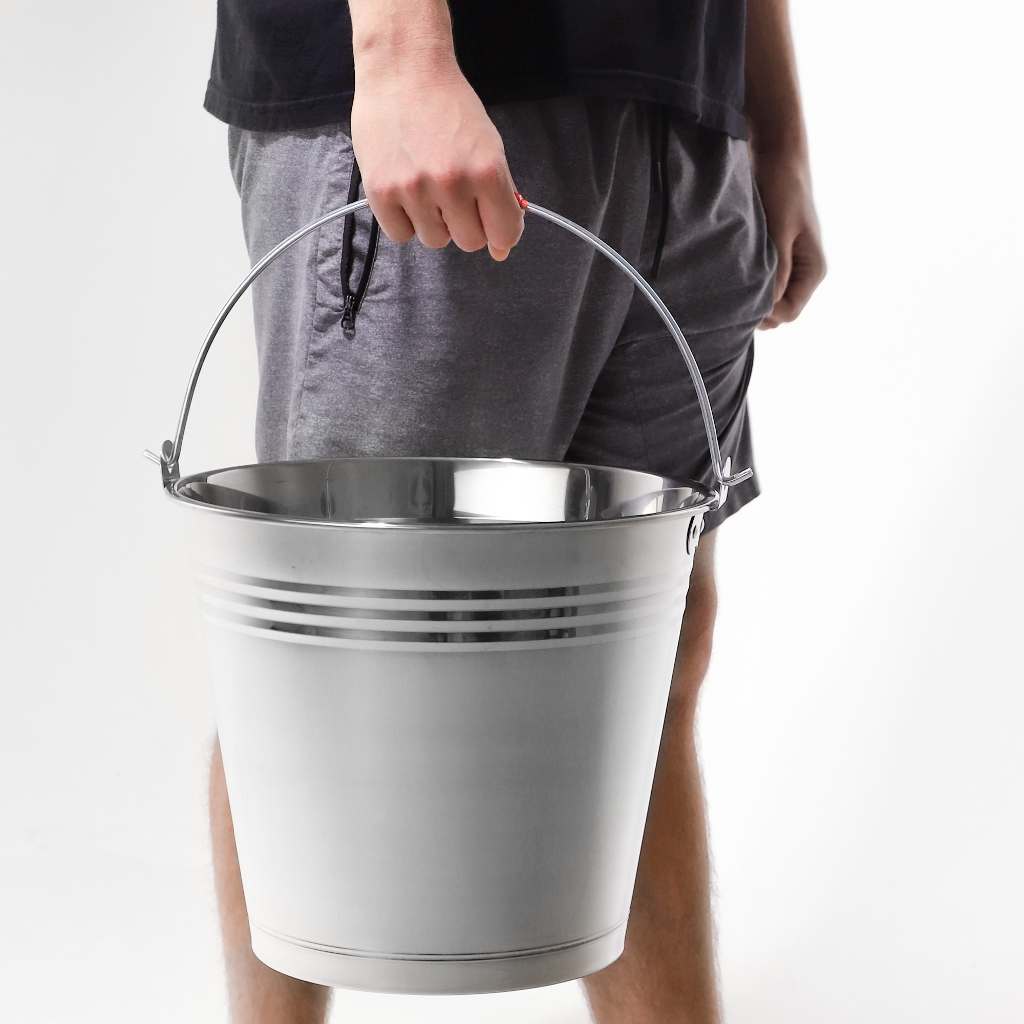 Wiadro nierdzewne Ciney z uchwytem 12L