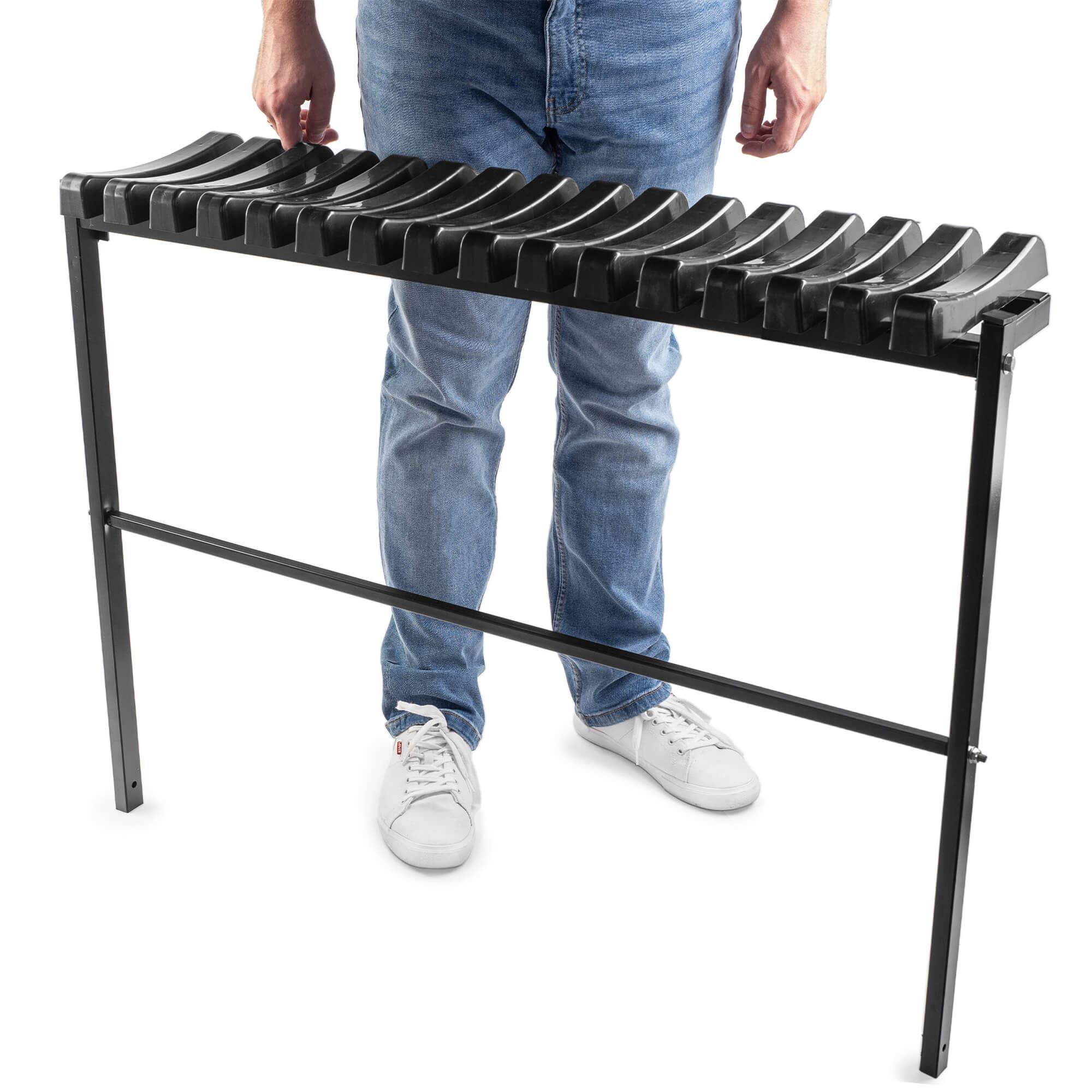 Ławka cmentarna składana Vernon 77x100cm czarna