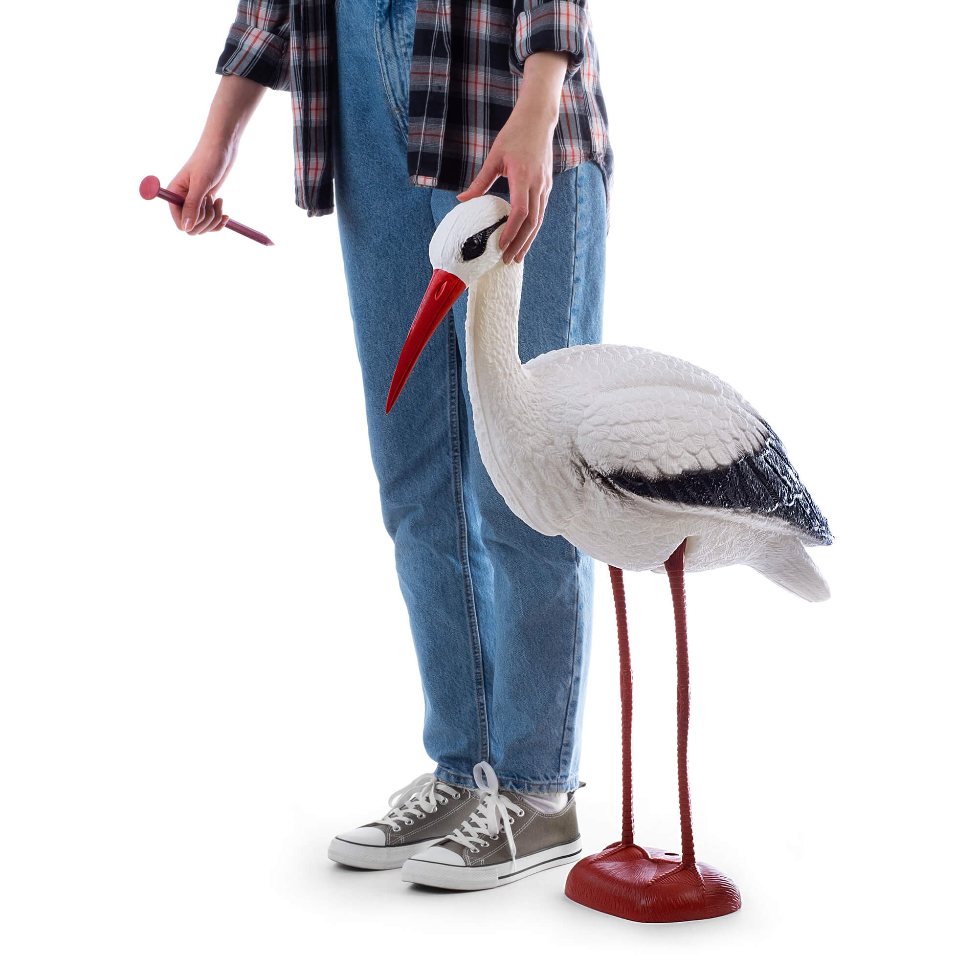 Figurka bocian dekoracja ogrodowa