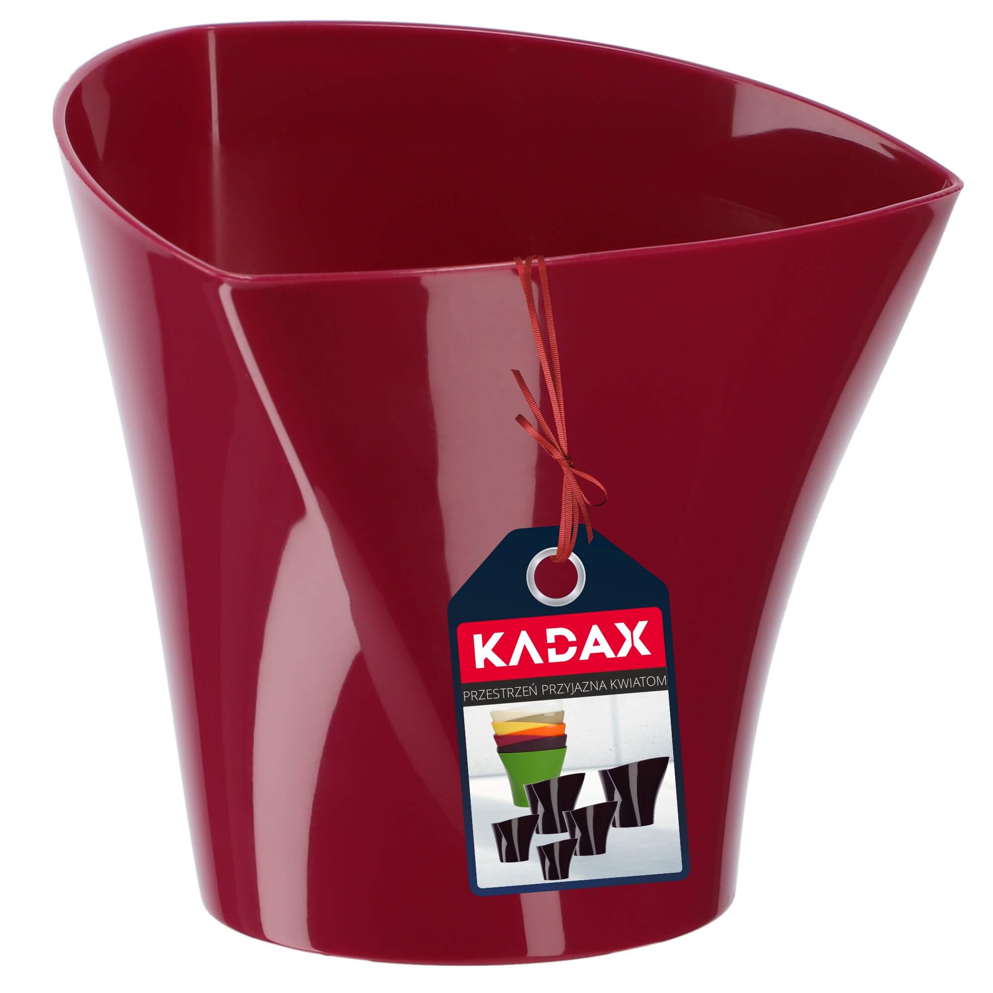 Doniczka na kwiaty Sisco 15 cm, amarantowa