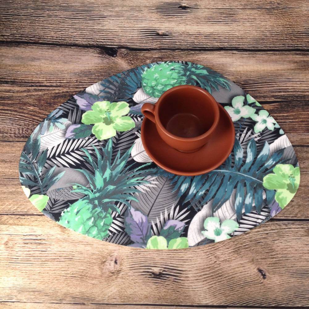 Podkładka na stół 41 x 32 cm, kwiaty i liście