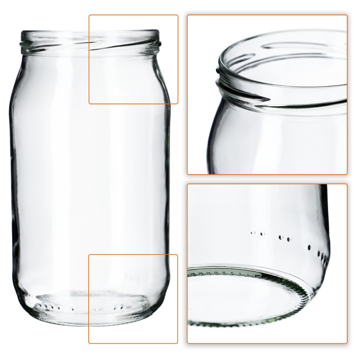 Słoiki na przetwory Simo 900ml 8szt 82mm + wieczka "Folklor"