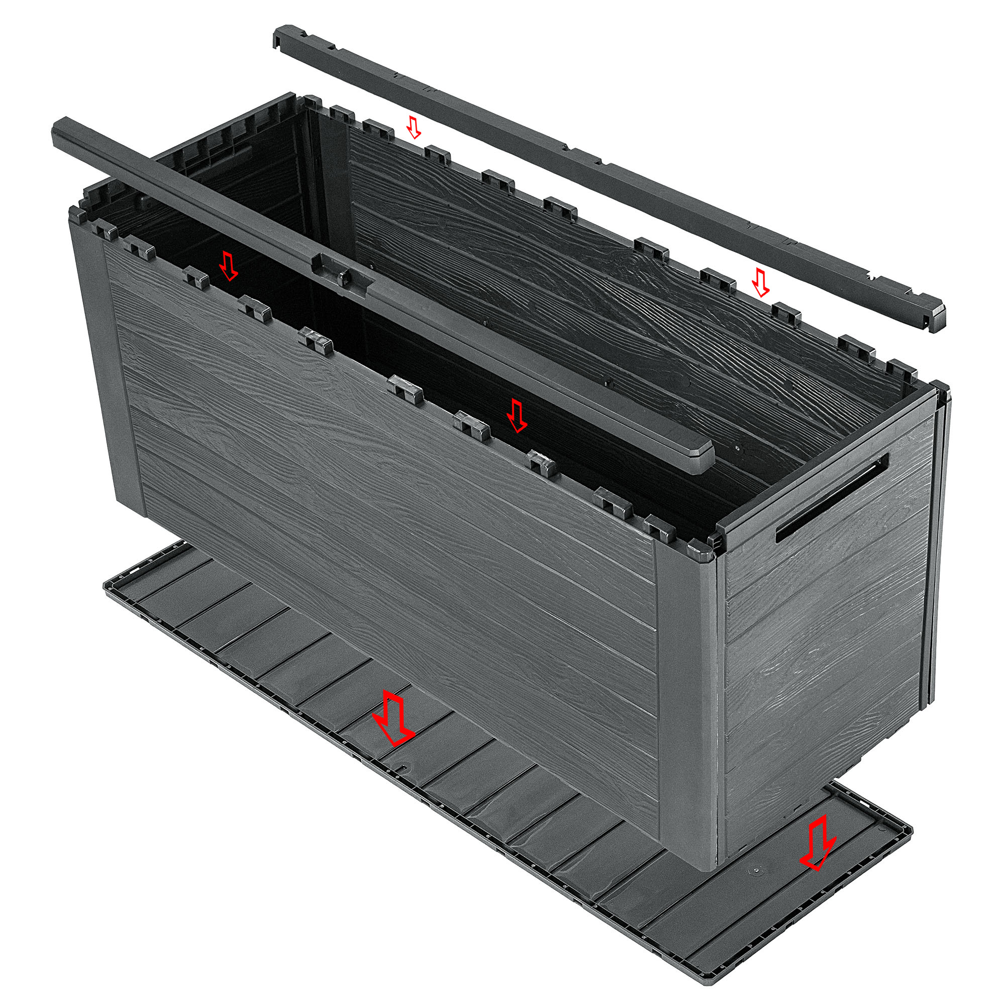 Skrzynia ogrodowa Grewena 280L, antracyt