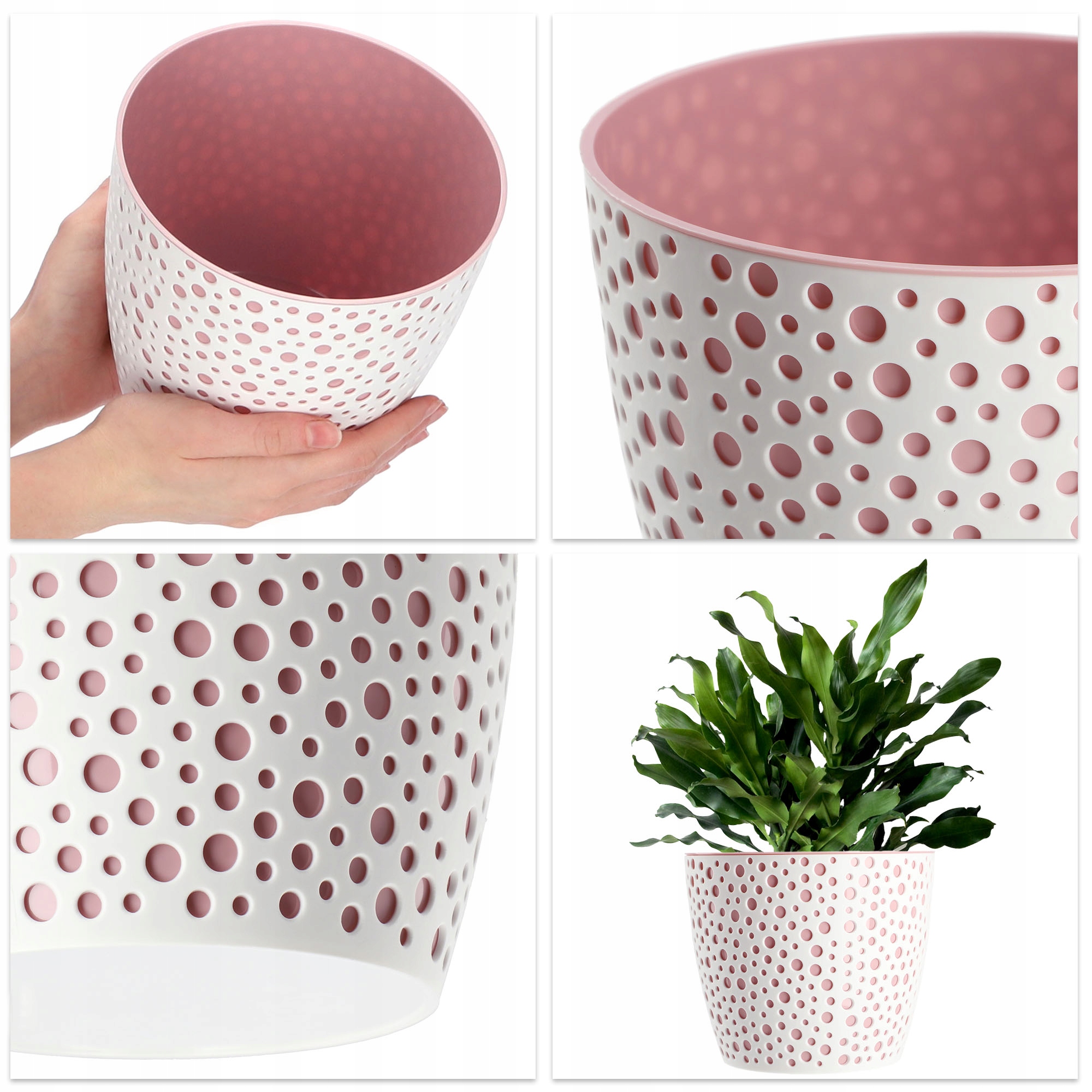 Doniczka na kwiaty Casini 21 cm, różowa