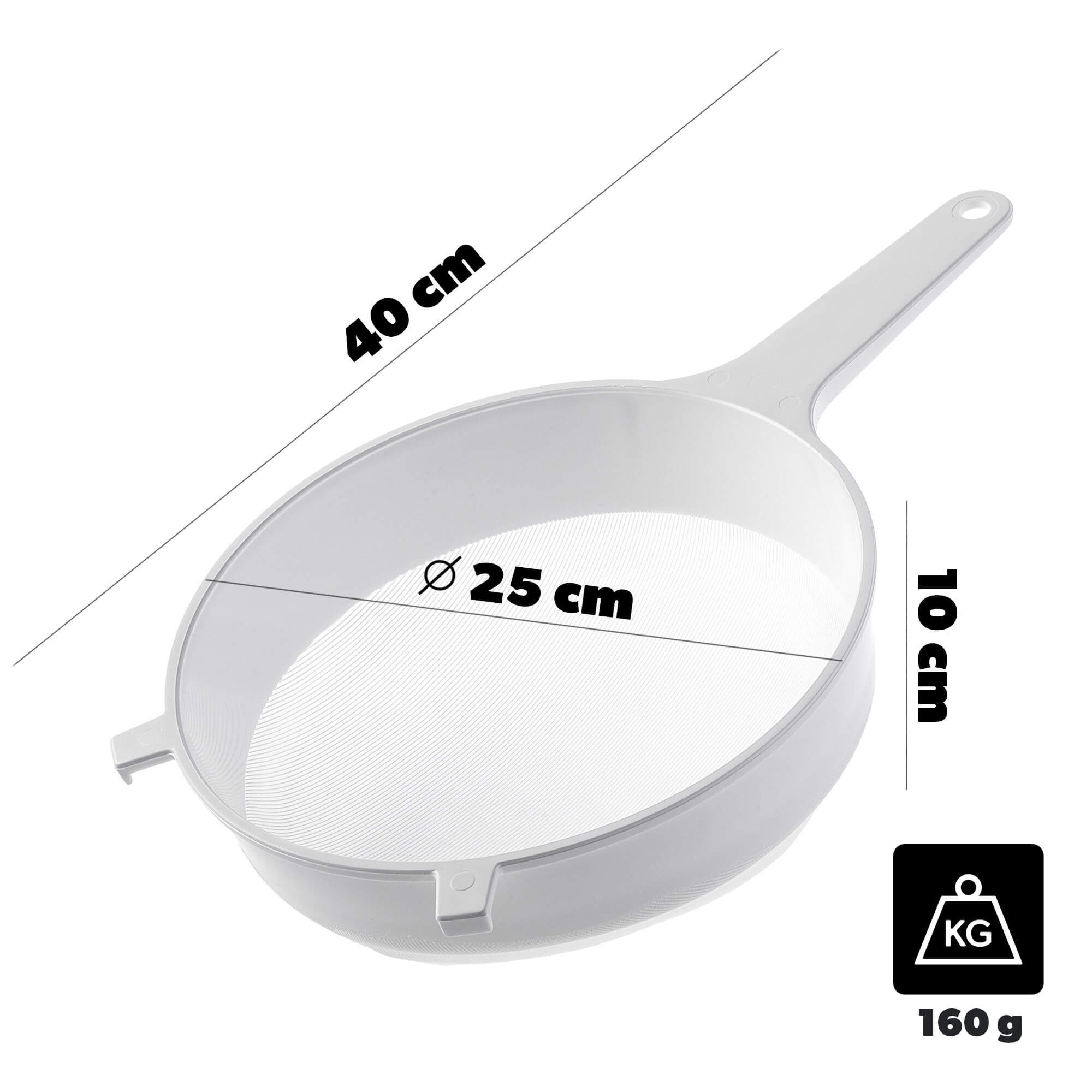 Sitko gęste Greci fi 250mm białe