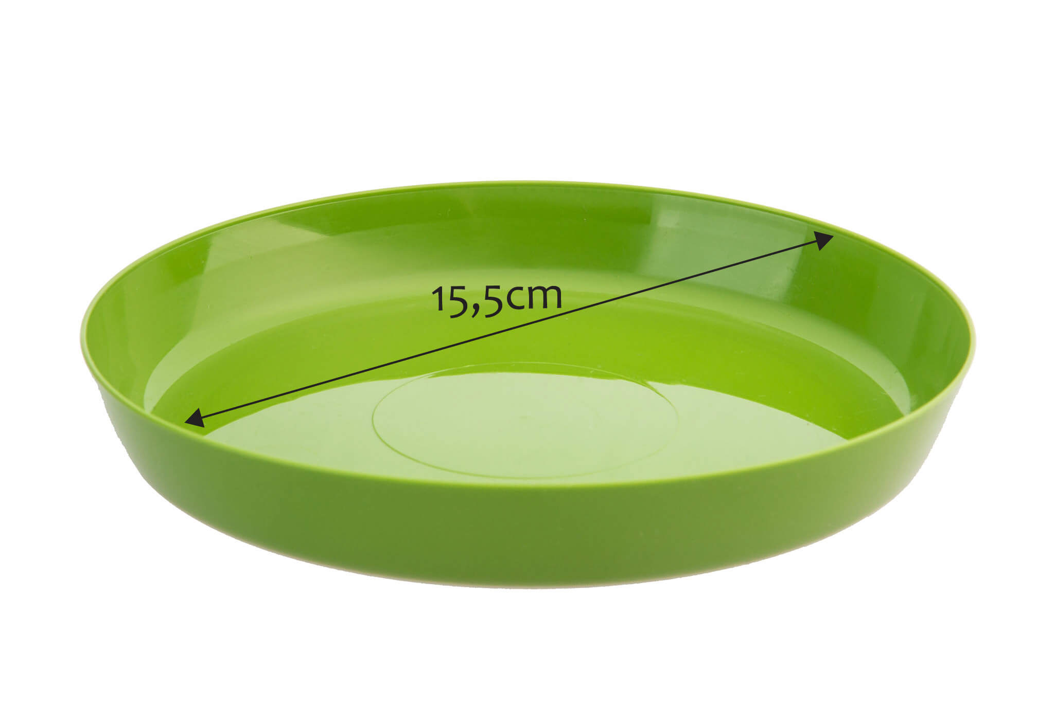 Doniczka na kwiaty z podstawką 18 cm, zielona