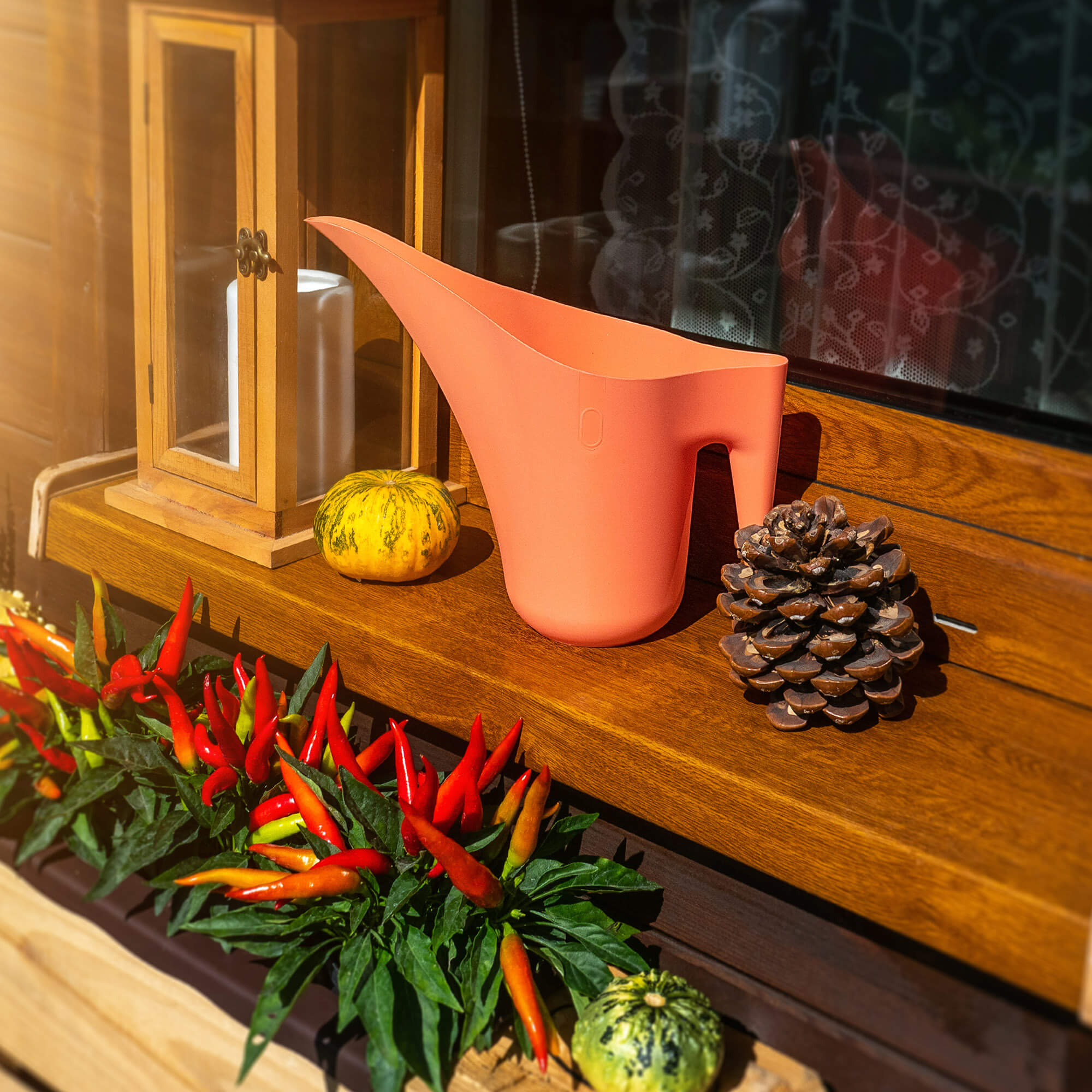 Konewka do podlewania roślin Klofta, pomarańczowa 1.2L