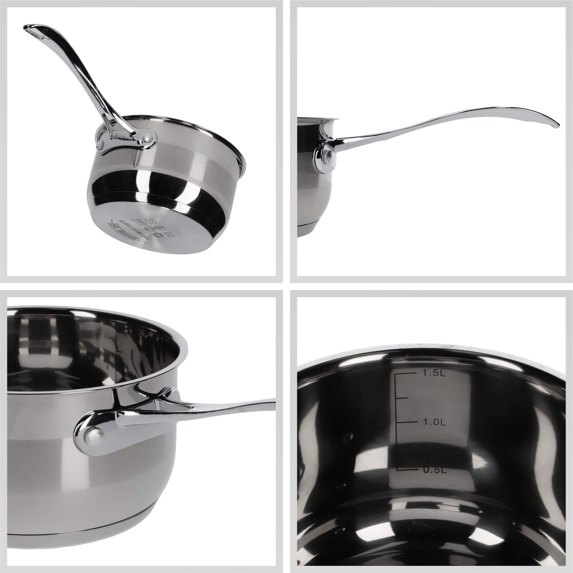 Rondelek stalowy z rączką Berme 1.8L