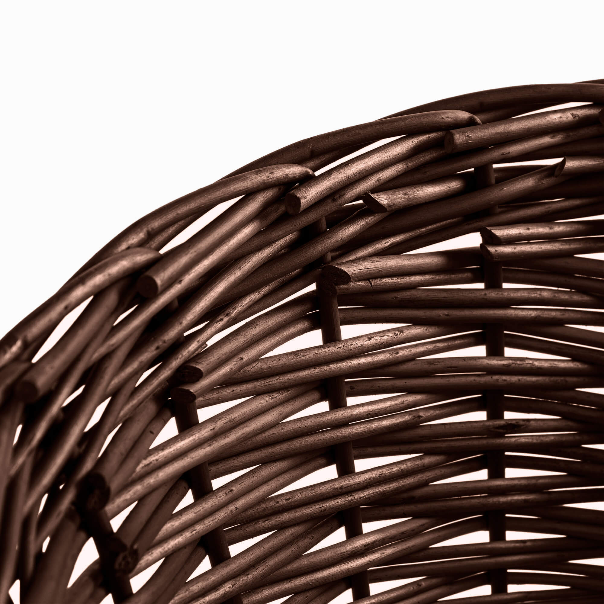 Osłona wiklinowa choinkowa naturalna Aliano 50cm ciemna