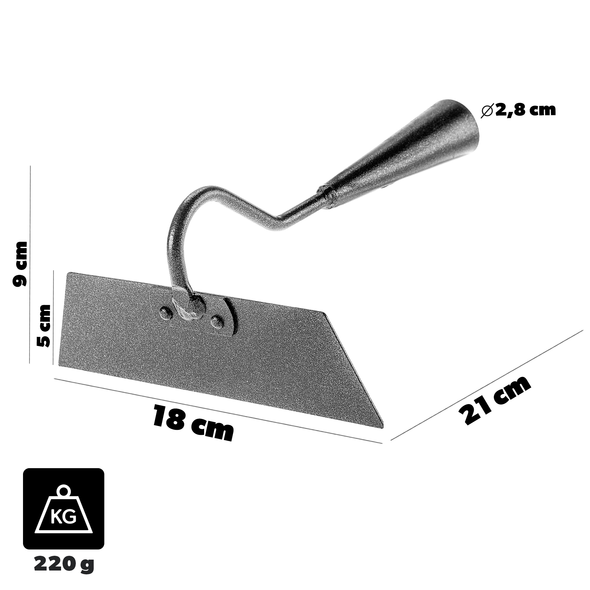 Haczka trapezowa Indre 18 cm bez trzonka