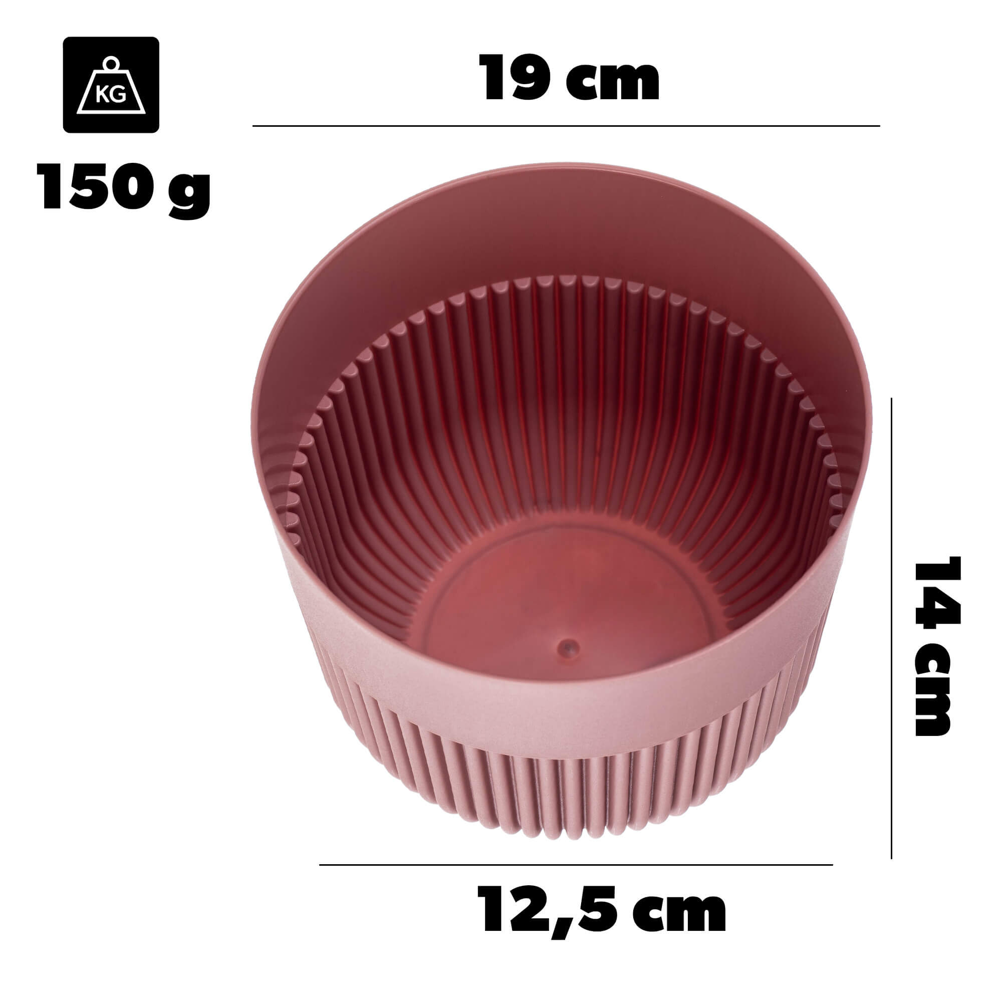 Doniczka osłonka Ornon 19 cm pudrowy róż