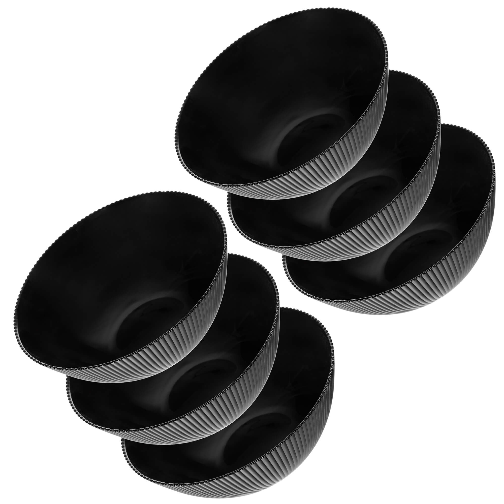 Salaterka szklana Regno 20.3 cm czarna 6 szt.