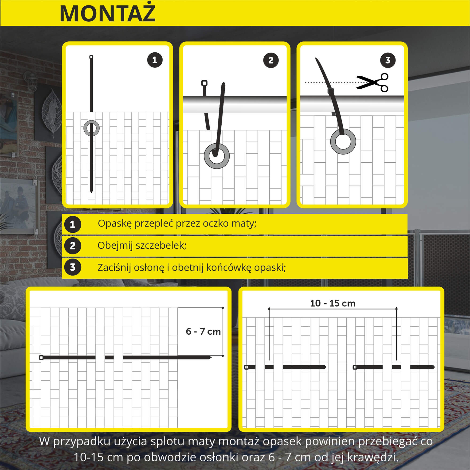 Osłona balkonowa Espa 90 x 700 cm, miodowa