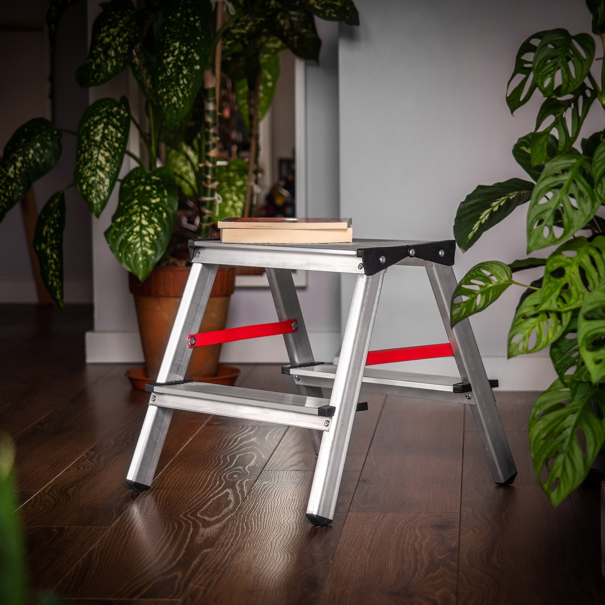 Drabina aluminiowa dwustronna Telti 2 stopnie