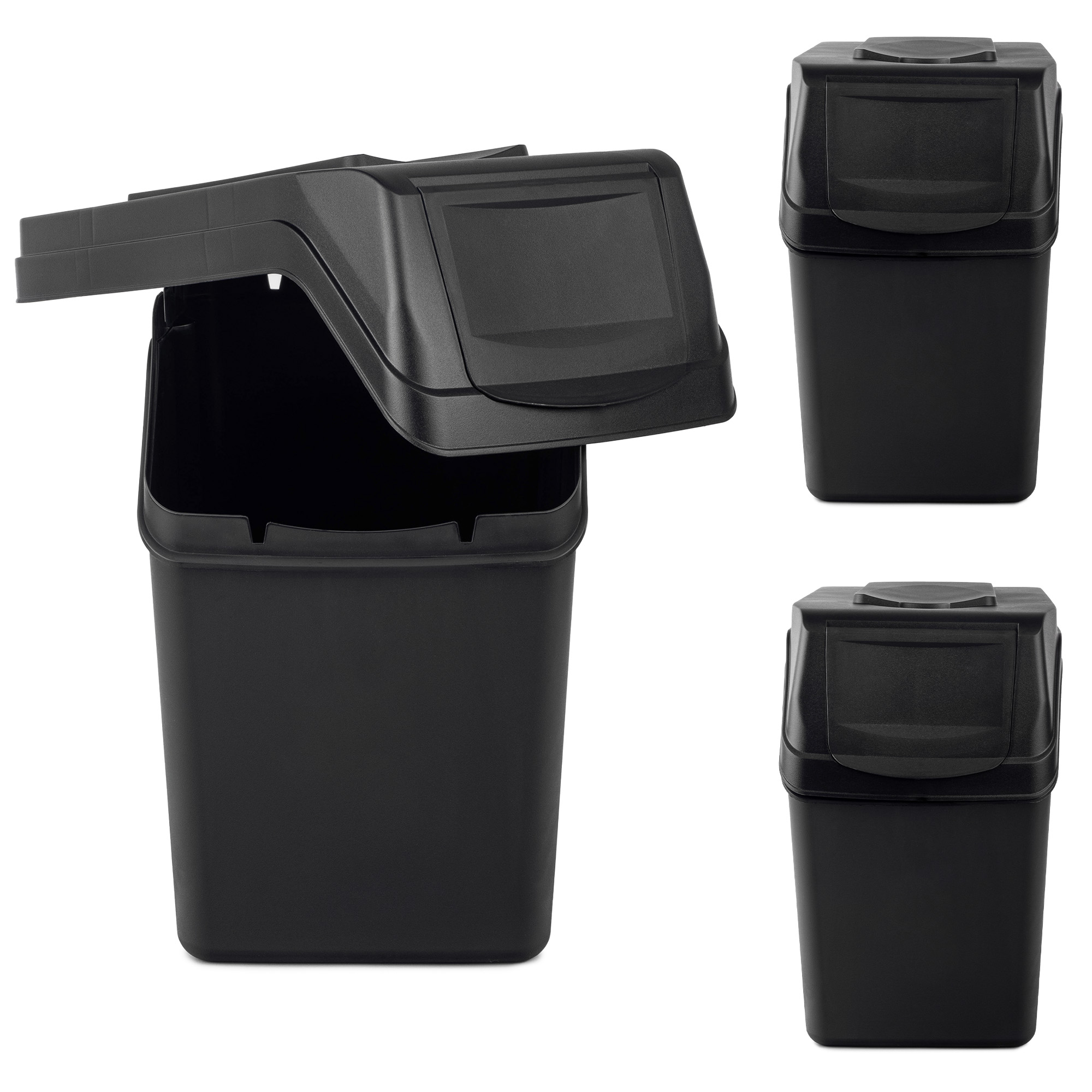 Kosz na śmieci Sornay 3x25 L czarne