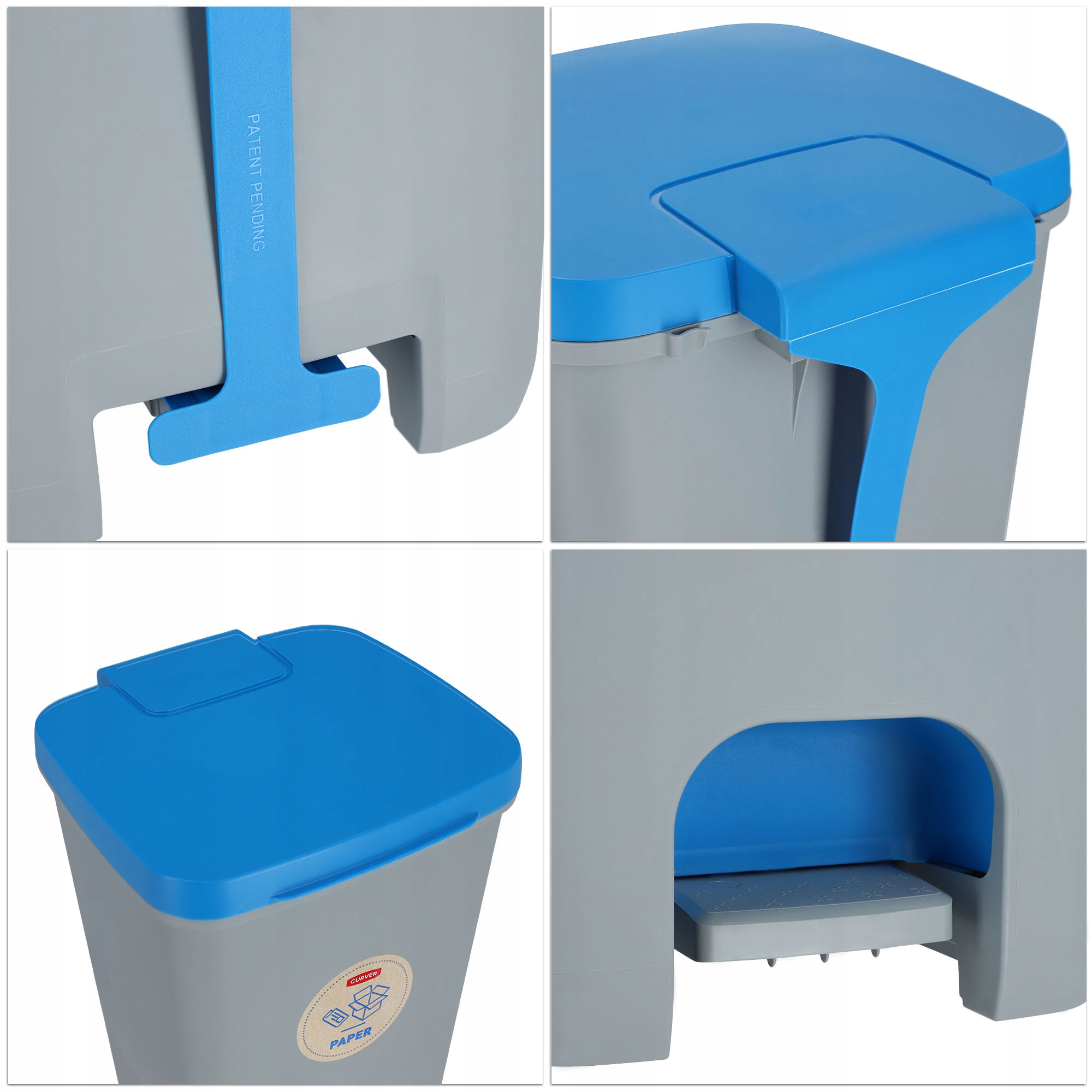 Kosz na śmieci Curver Essentials 20L, niebieski