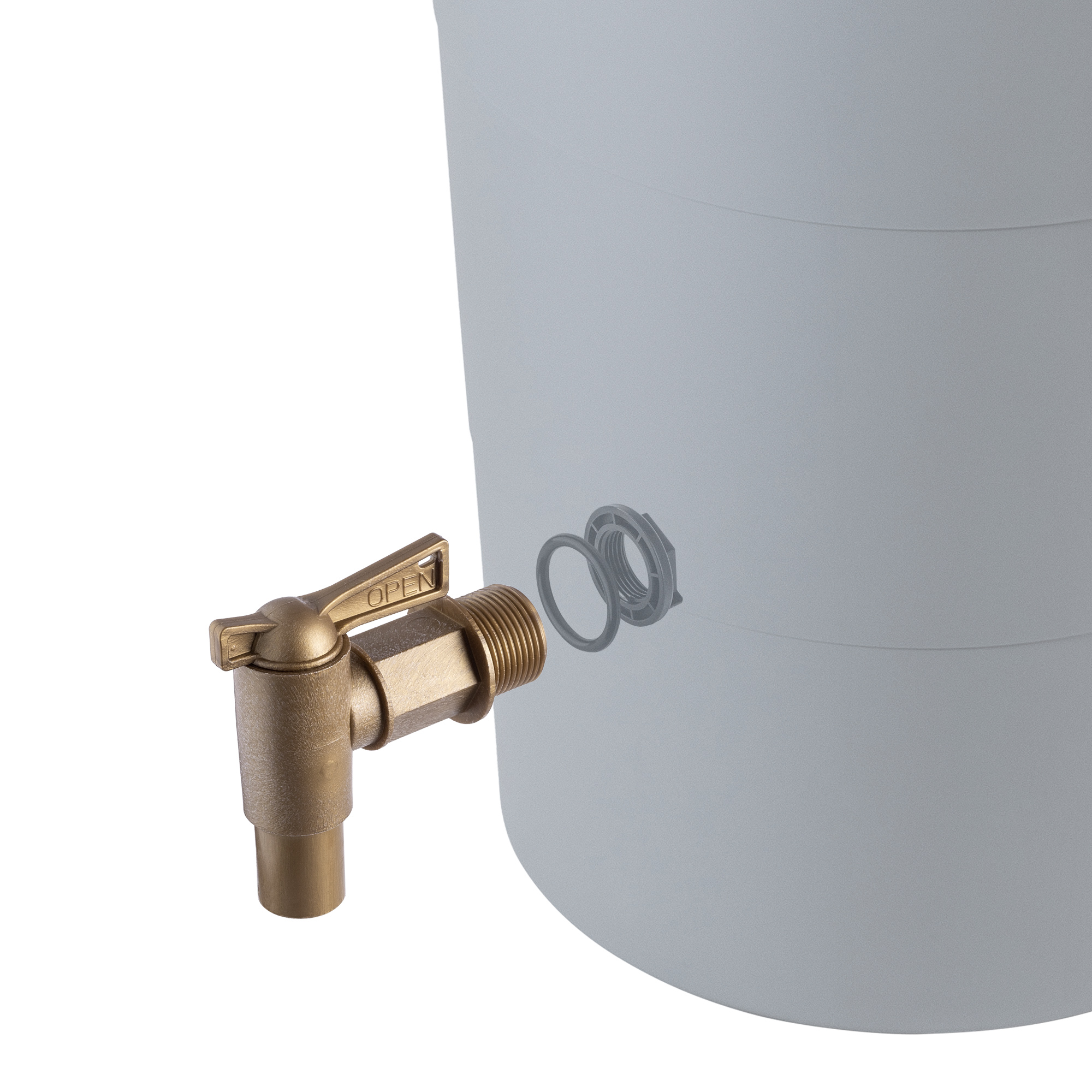 Kranik do zbiornika na deszczówkę Zonea złoty