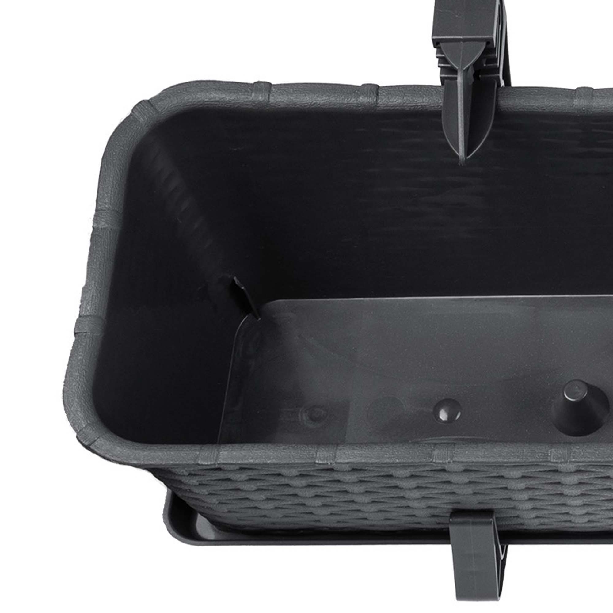 Skrzynka balkonowa z uchwytami Castro antracyt 40 cm, 3 szt.