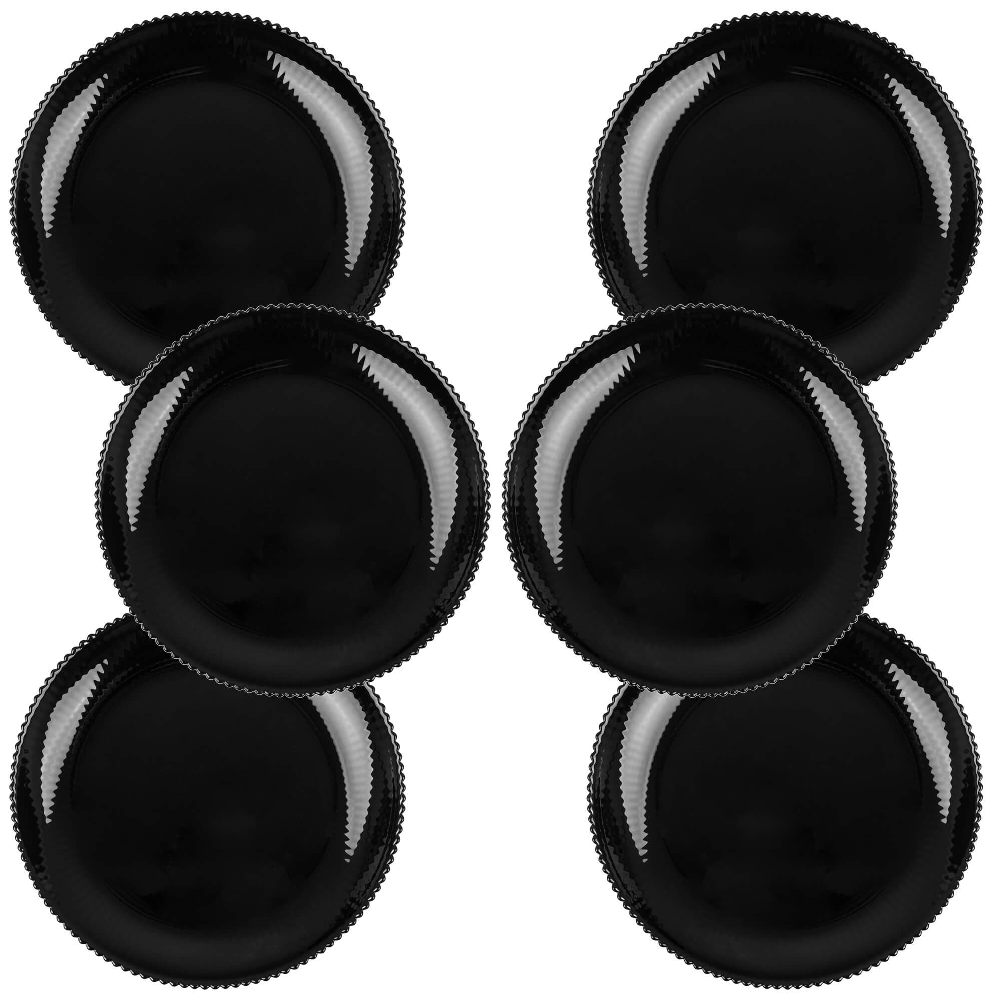 Talerz deserowy Regno 19 cm czarny 6 szt.