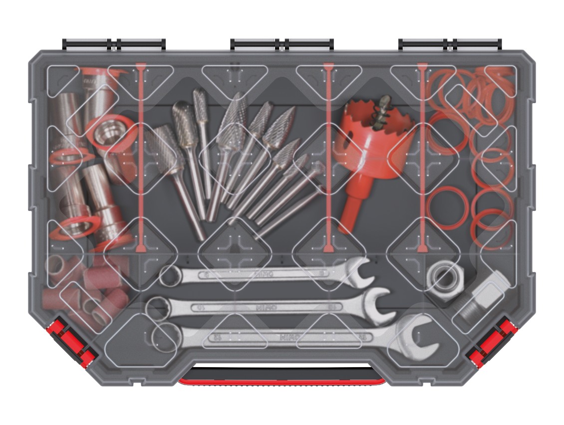 KISTENBERG Organizer narzędziowy Tager 30 niski mały S - KTG30206S - czarny