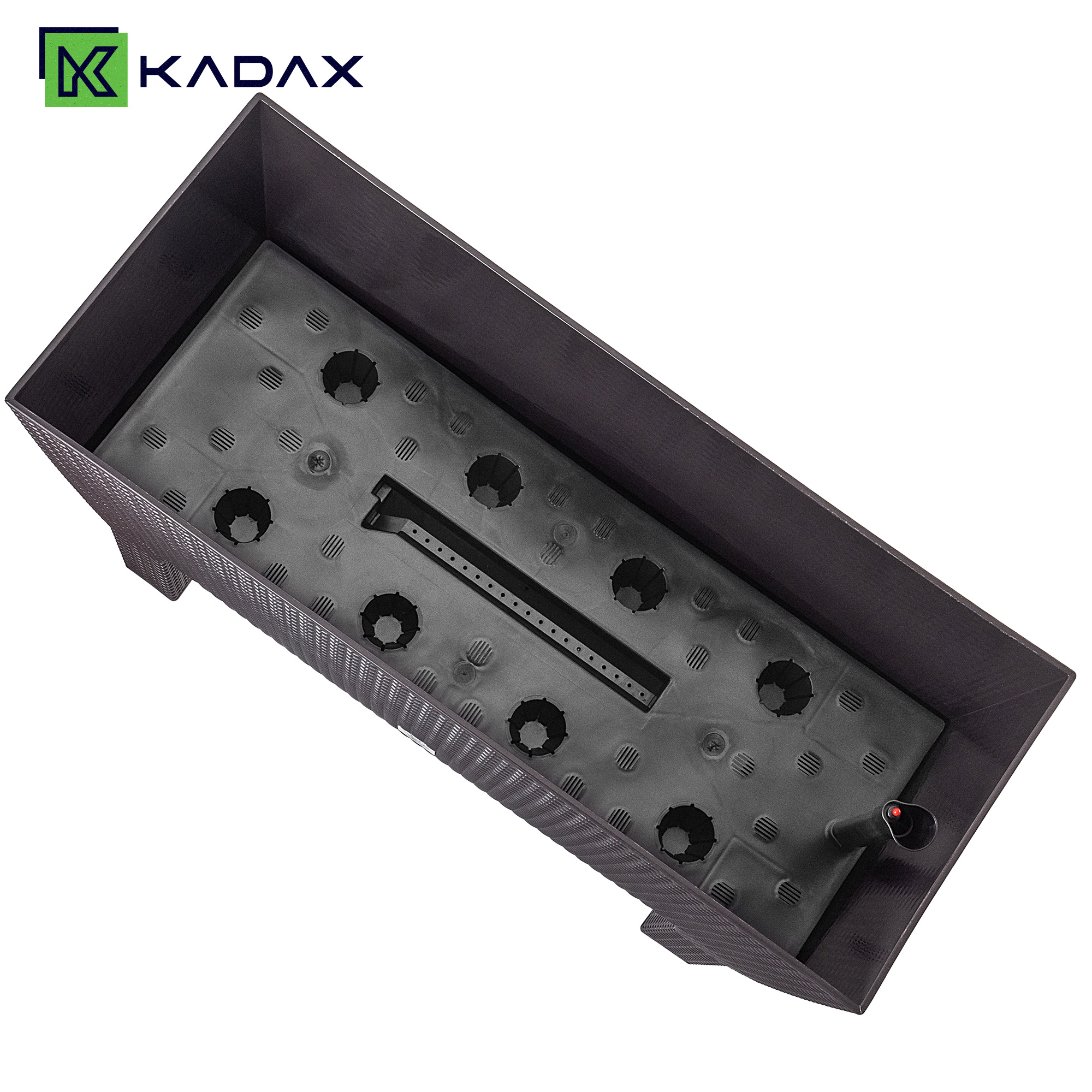 Doniczka z systemem nawadniania Trikala 80 cm, ciemny brąz