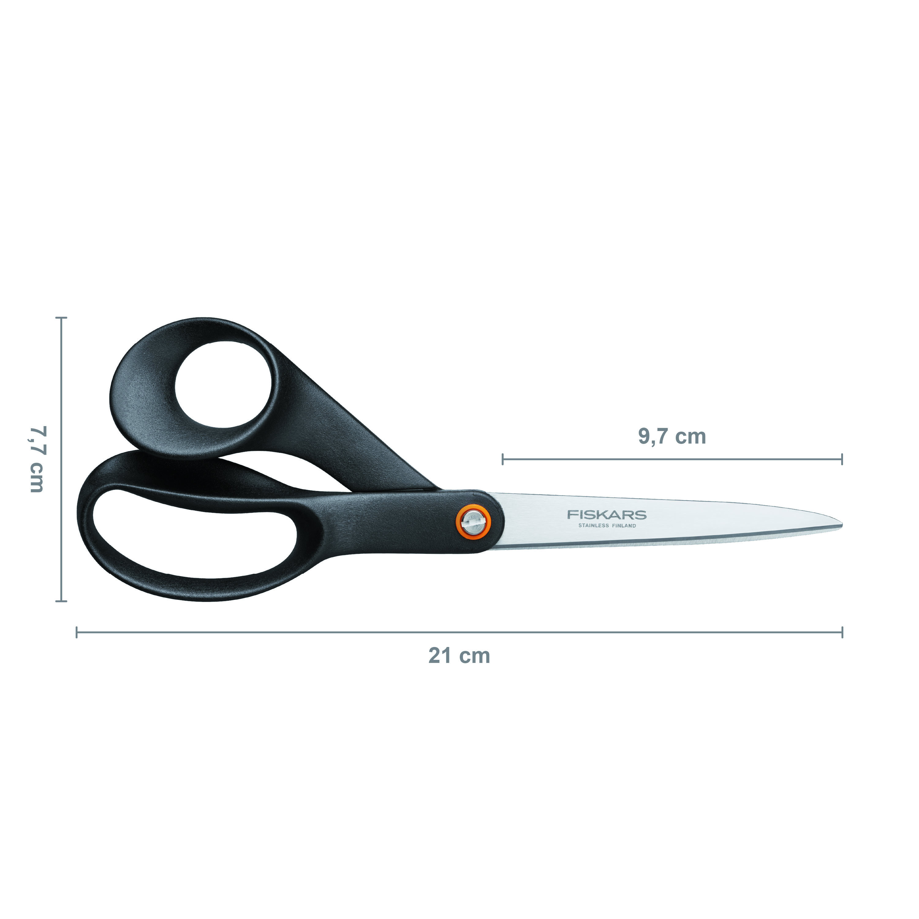 Fiskars FF Nożyczki uniwersalne, 21 cm, czarne